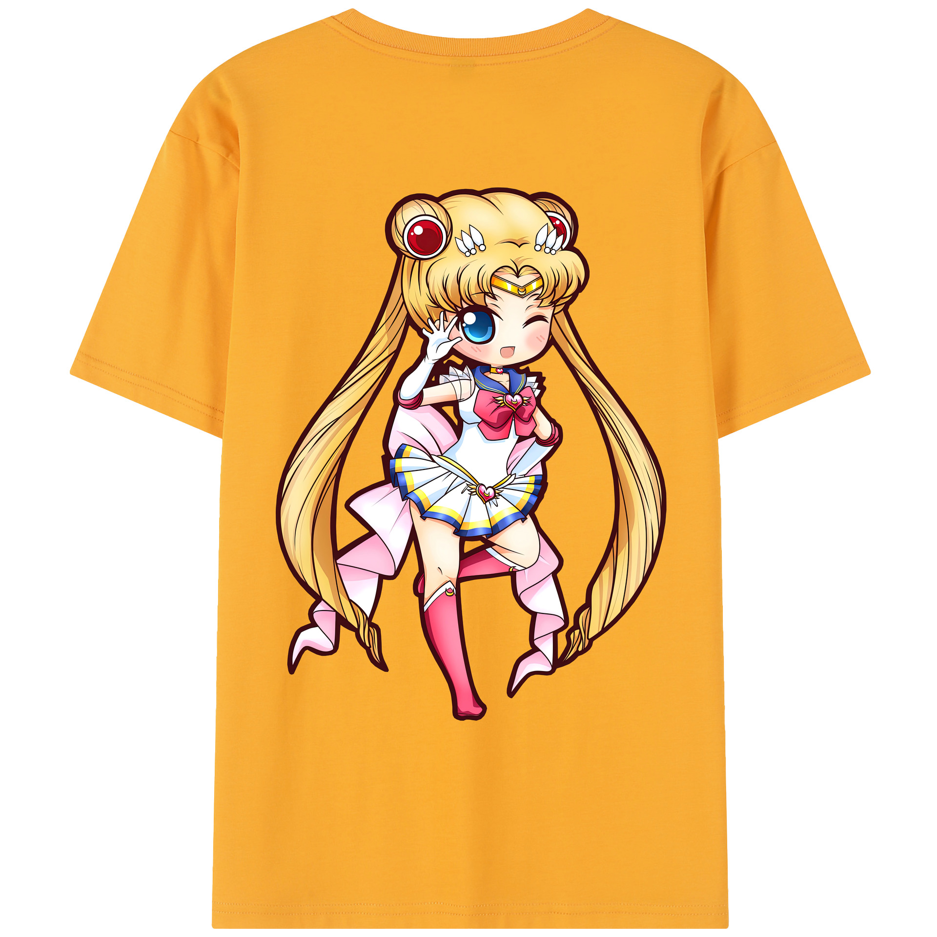 （画像用） 美少女戦士セーラームーン 月野 うさぎ つきの うさぎ Sailor Moon Tsukino Usagi レディース半袖Tシャツ(バックプリント)