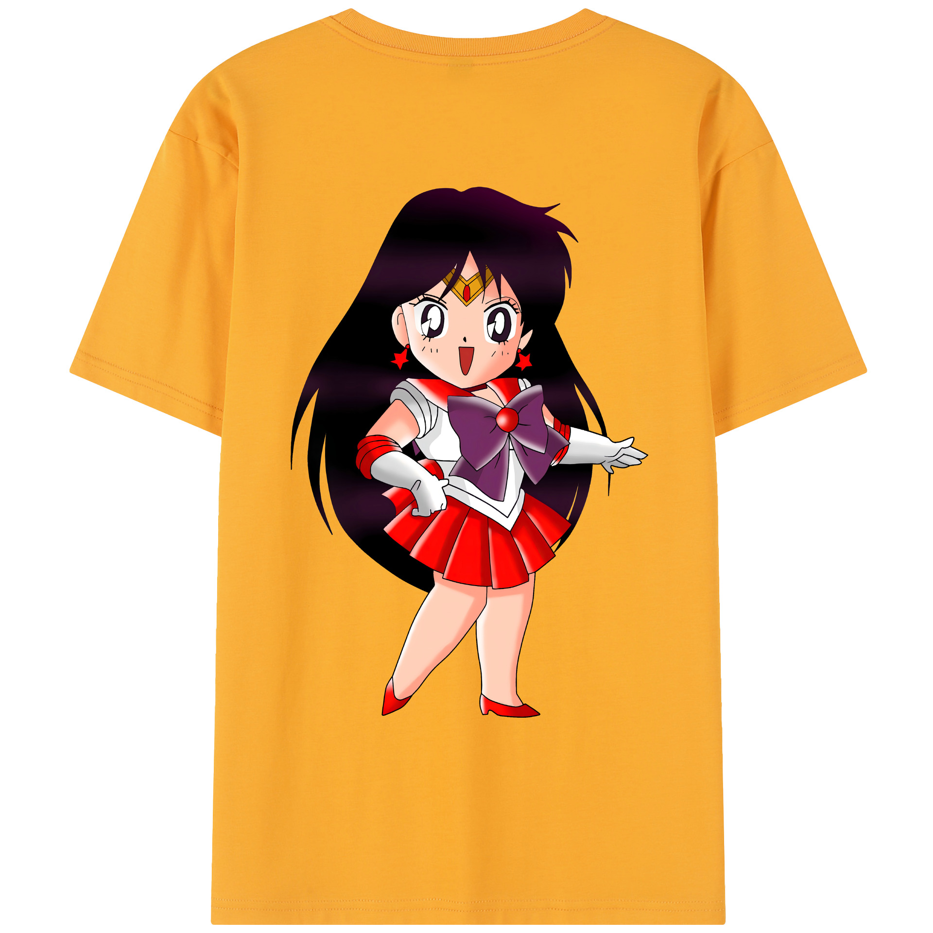 （画像用） 美少女戦士セーラームーン 火野レイ ひの レイ Sailor Moon Hino Rei （セーラーマーズ,Sailor Mars） レディース半袖Tシャツ(バックプリント)