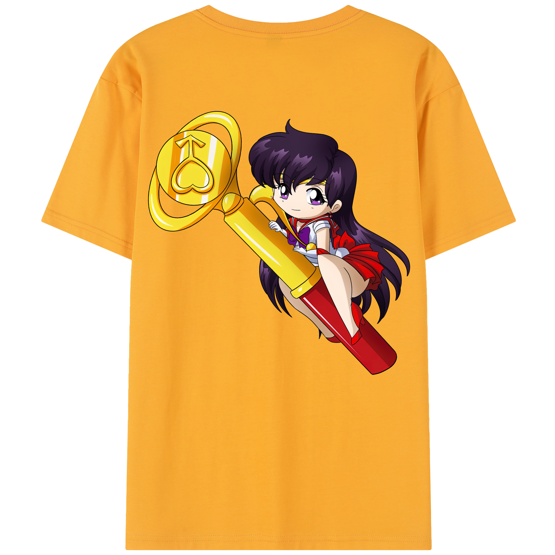 （画像用） 美少女戦士セーラームーン 火野レイ ひの レイ Sailor Moon Hino Rei （セーラーマーズ,Sailor Mars） レディース半袖Tシャツ(バックプリント)