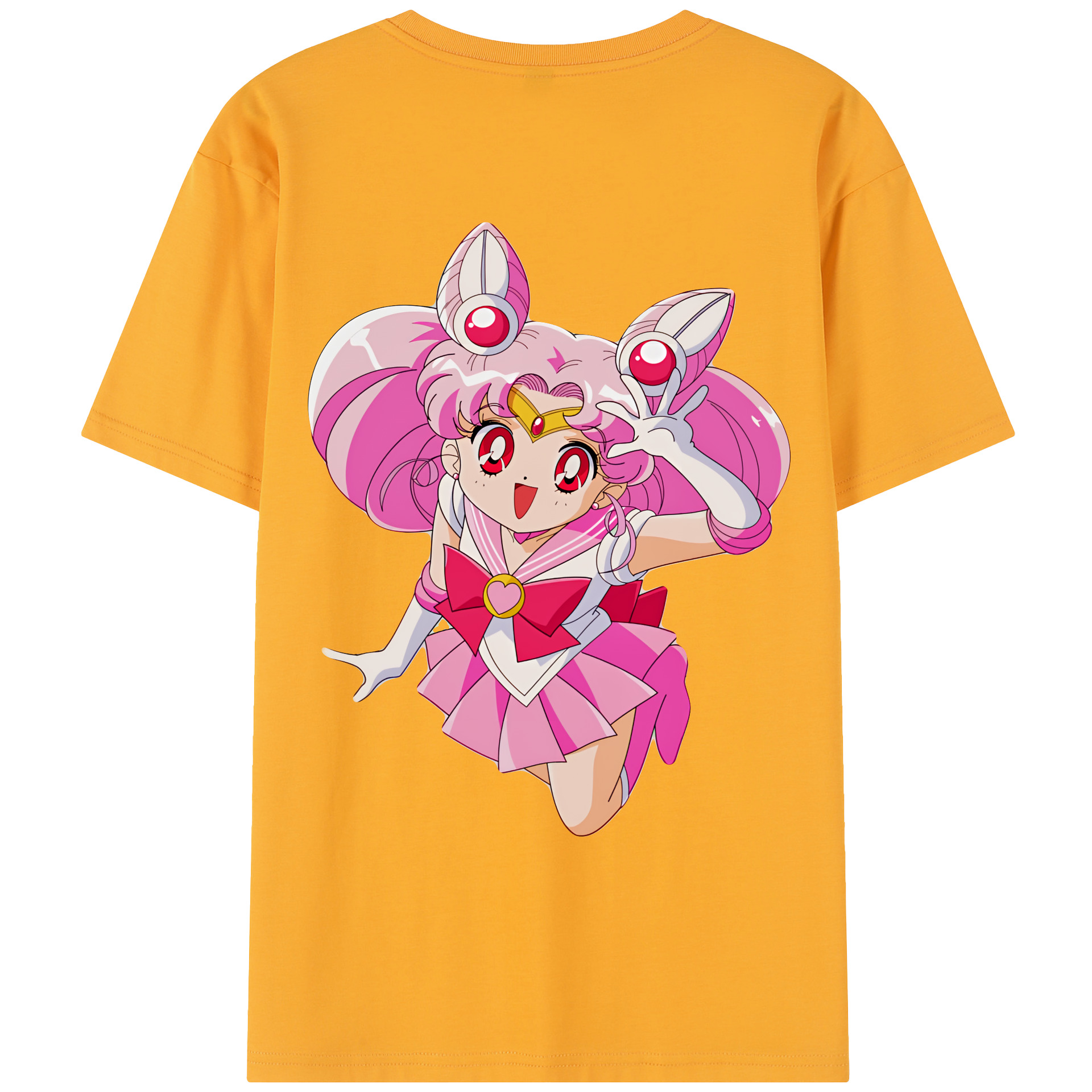 （画像用） 美少女戦士セーラームーン ちびうさ Sailor Moon Chibiusa Tsukino Usagi Small Lady Serenity レディース半袖Tシャツ(バックプリント)