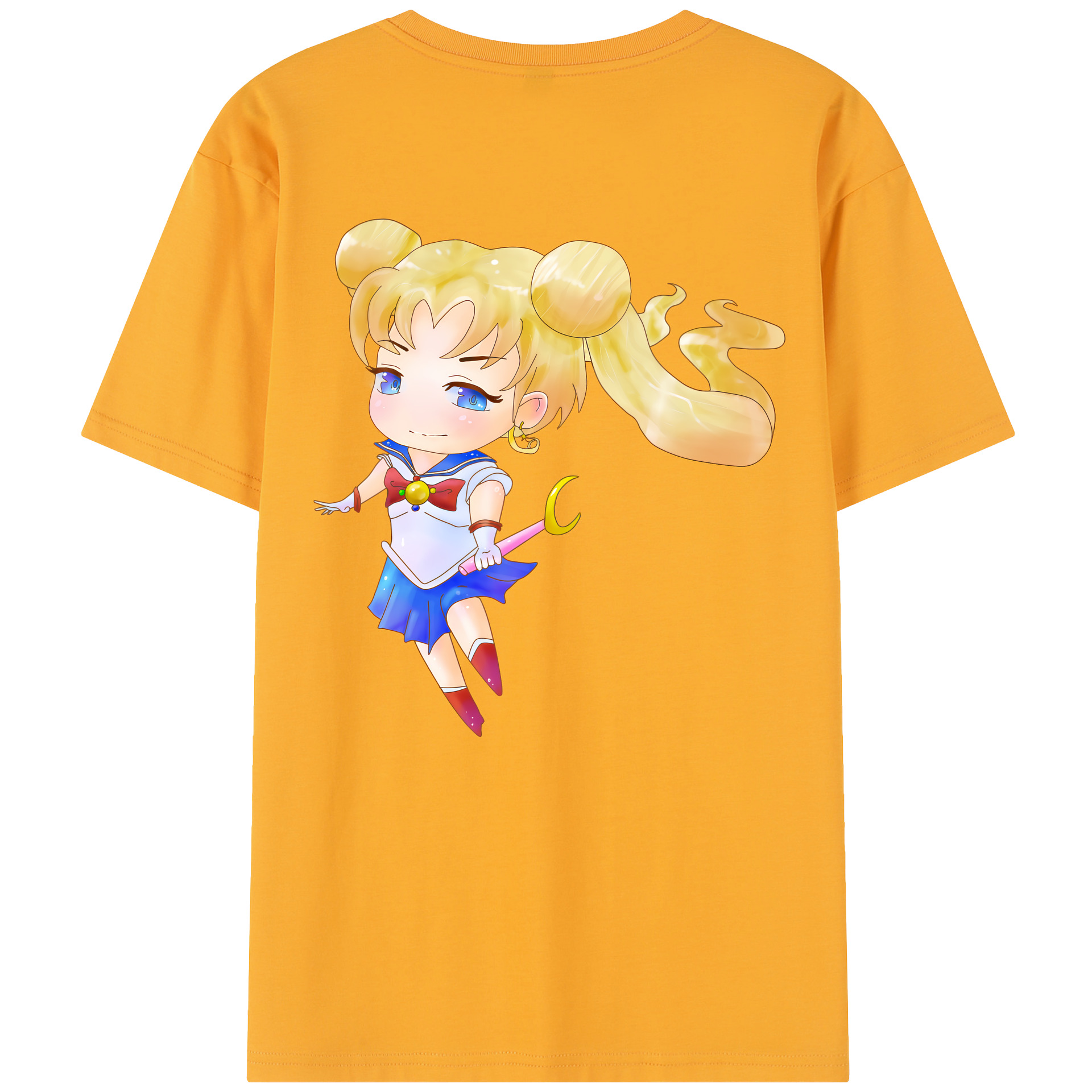 （画像用） 美少女戦士セーラームーン 愛野 美奈子 あいの みなこ Sailor Moon Aino Minako レディース半袖Tシャツ(バックプリント)