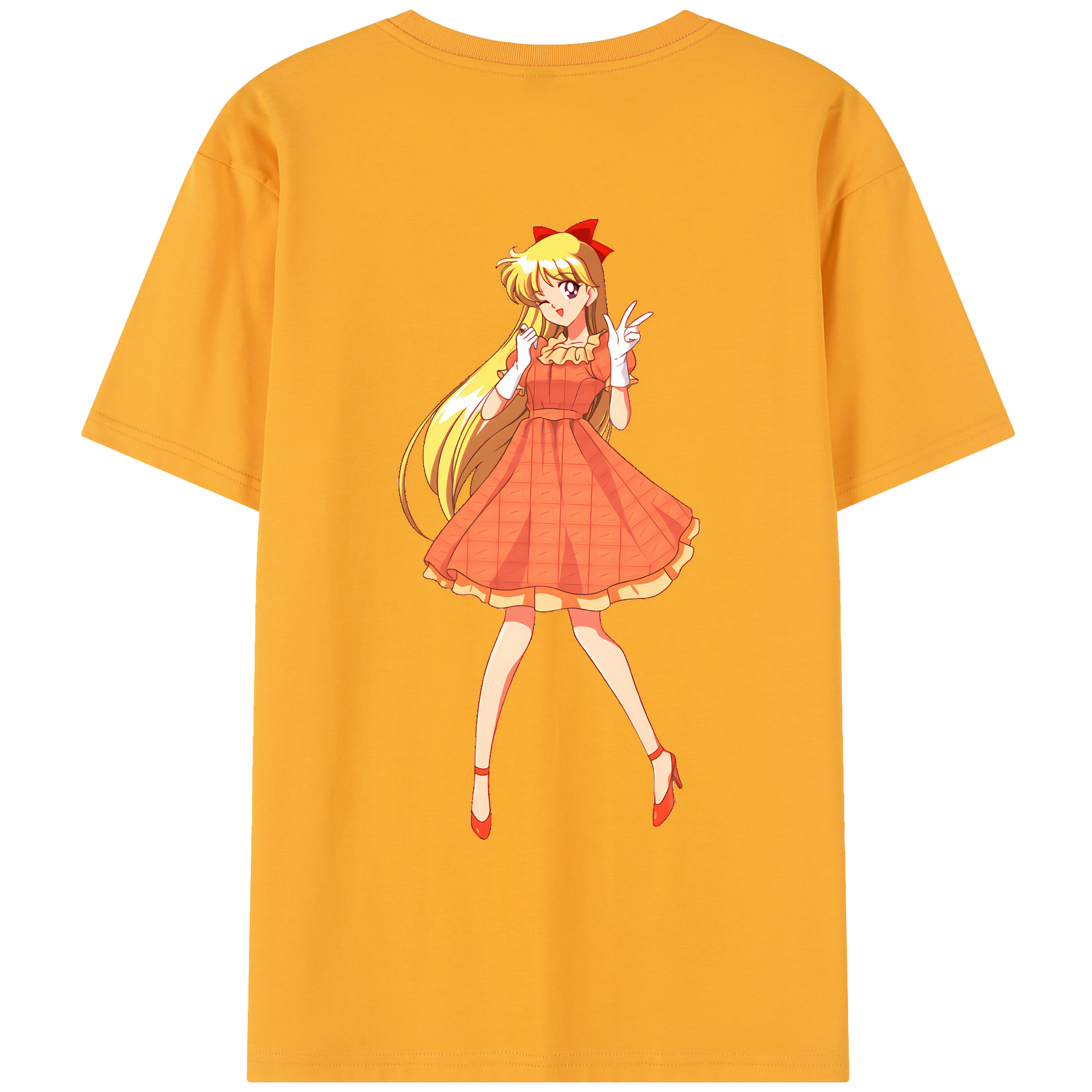 （画像用） 美少女戦士セーラームーン 愛野 美奈子 あいの みなこ Sailor Moon Aino Minako レディース半袖Tシャツ(バックプリント)