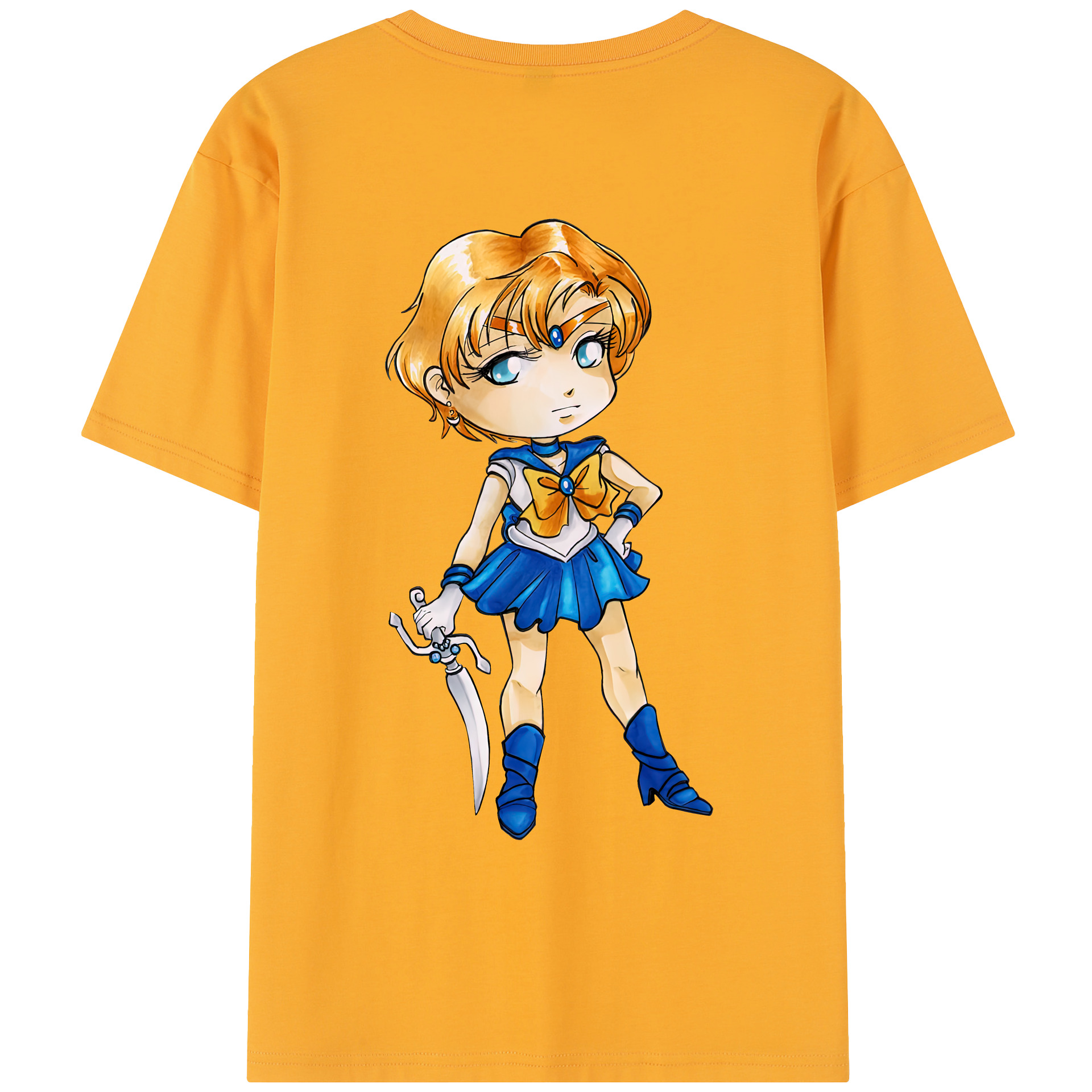 （画像用） 美少女戦士セーラームーン 天王はるか Sailor Moon Tenoh Haruka レディース半袖Tシャツ(バックプリント)