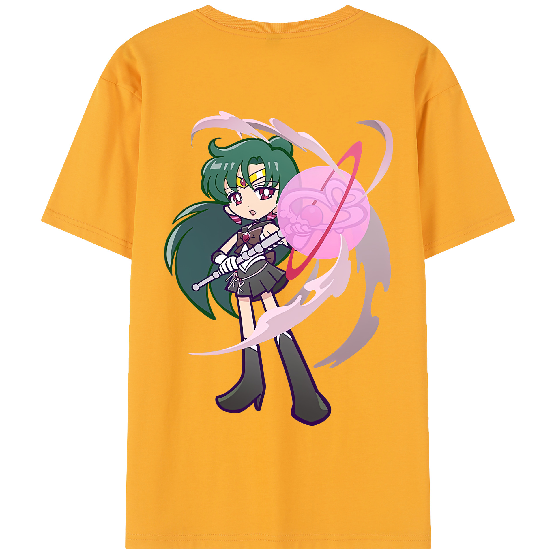 （画像用） 美少女戦士セーラームーン 冥王せつな Sailor Moon Meiou Setsuna レディース半袖Tシャツ(バックプリント)