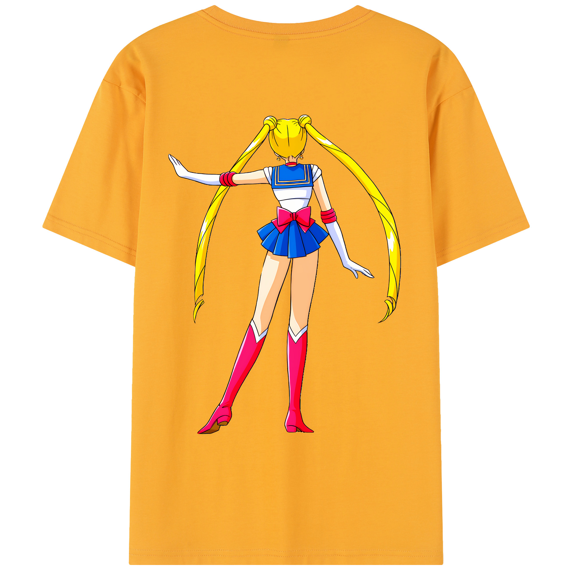 （画像用） 美少女戦士セーラームーン 月野 うさぎ つきの うさぎ Sailor Moon Tsukino Usagi レディース半袖Tシャツ(バックプリント)