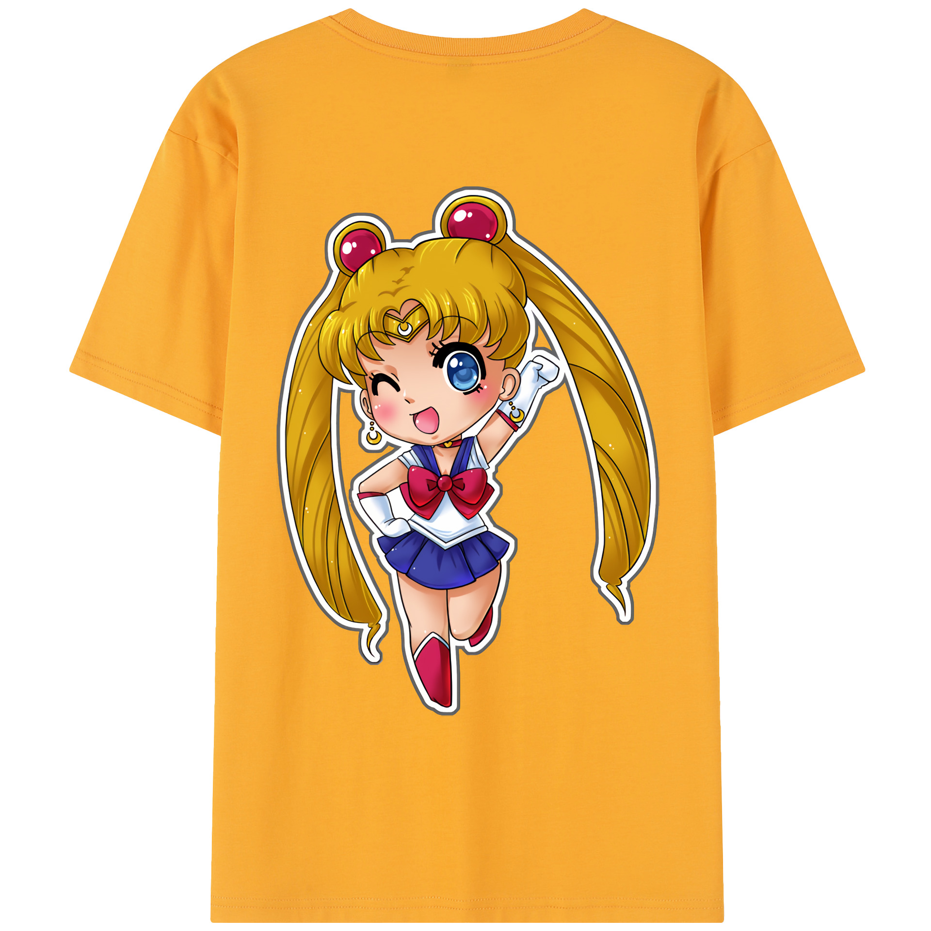 （画像用） 美少女戦士セーラームーン 月野 うさぎ つきの うさぎ Sailor Moon Tsukino Usagi レディース半袖Tシャツ(バックプリント)