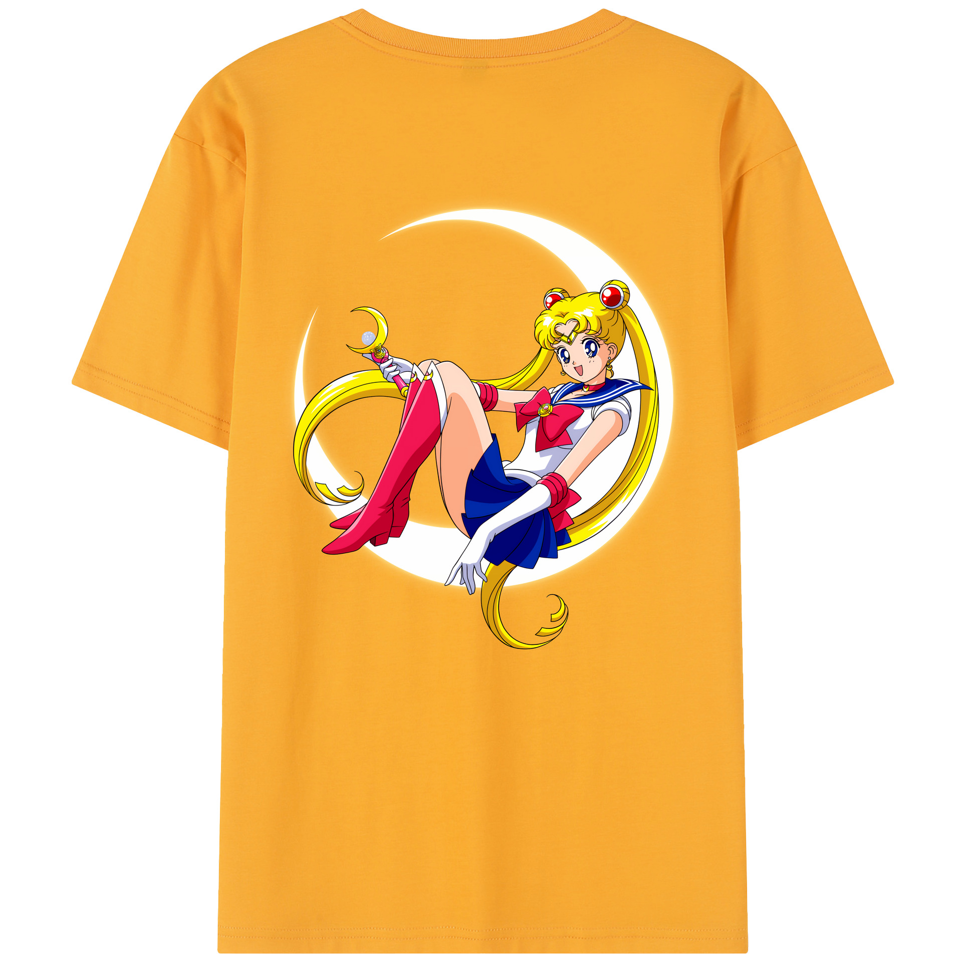 （画像用） 美少女戦士セーラームーン 月野 うさぎ つきの うさぎ Sailor Moon Tsukino Usagi レディース半袖Tシャツ(バックプリント)