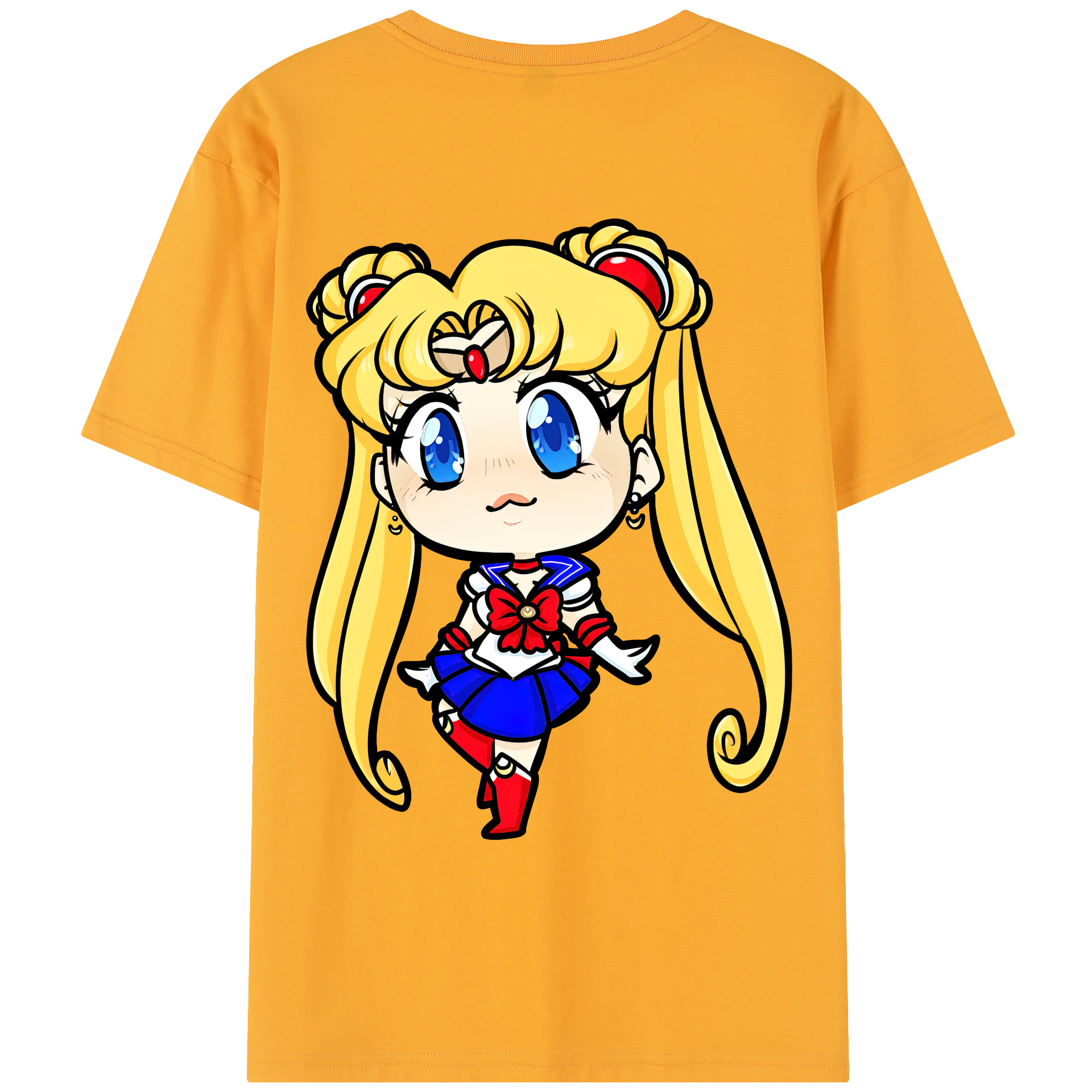 （画像用） 美少女戦士セーラームーン 月野 うさぎ つきの うさぎ Sailor Moon Tsukino Usagi レディース半袖Tシャツ(バックプリント)