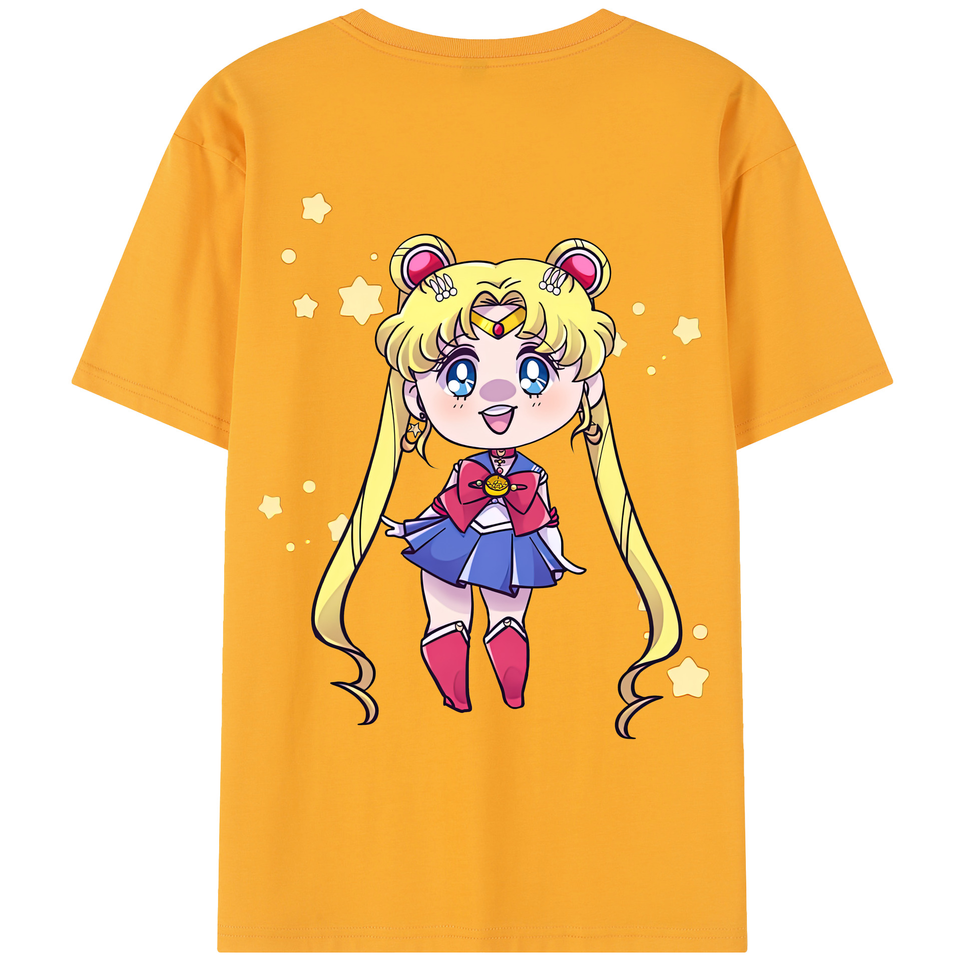 （画像用） 美少女戦士セーラームーン 月野 うさぎ つきの うさぎ Sailor Moon Tsukino Usagi レディース半袖Tシャツ(バックプリント)