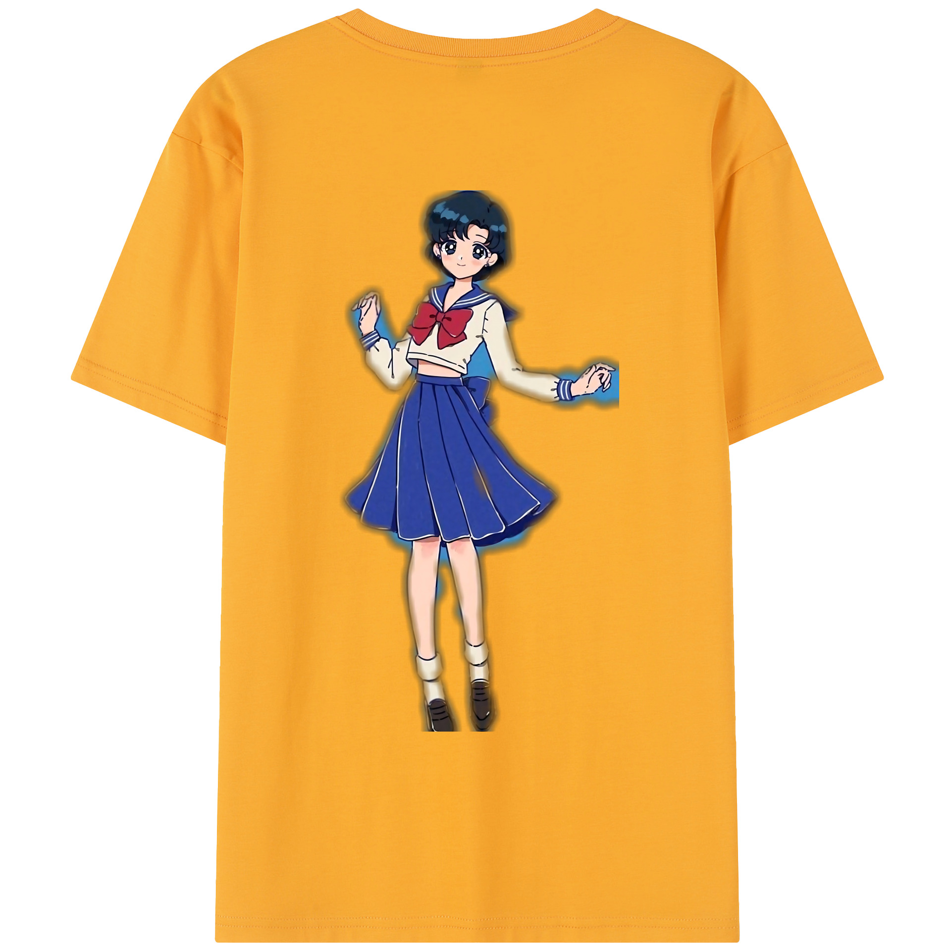 （画像用） 美少女戦士セーラームーン 水野 亜美 みずの あみ Sailor Moon Mizuno Ami レディース半袖Tシャツ(バックプリント)