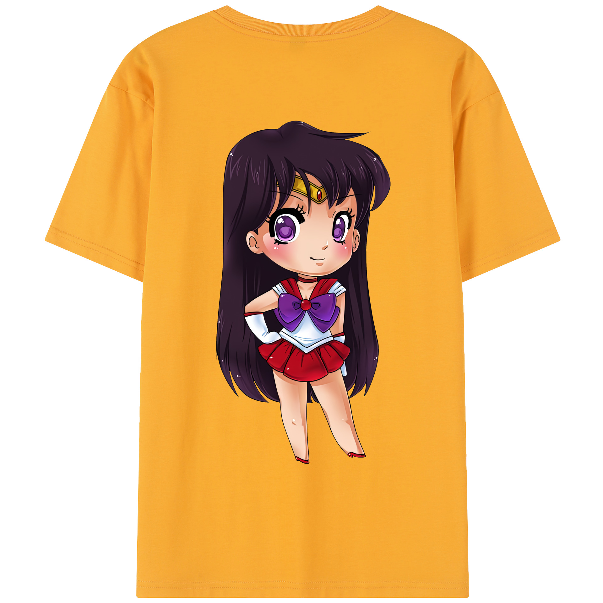 （画像用） 美少女戦士セーラームーン 火野レイ ひの レイ Sailor Moon Hino Rei （セーラーマーズ,Sailor Mars） レディース半袖Tシャツ(バックプリント)
