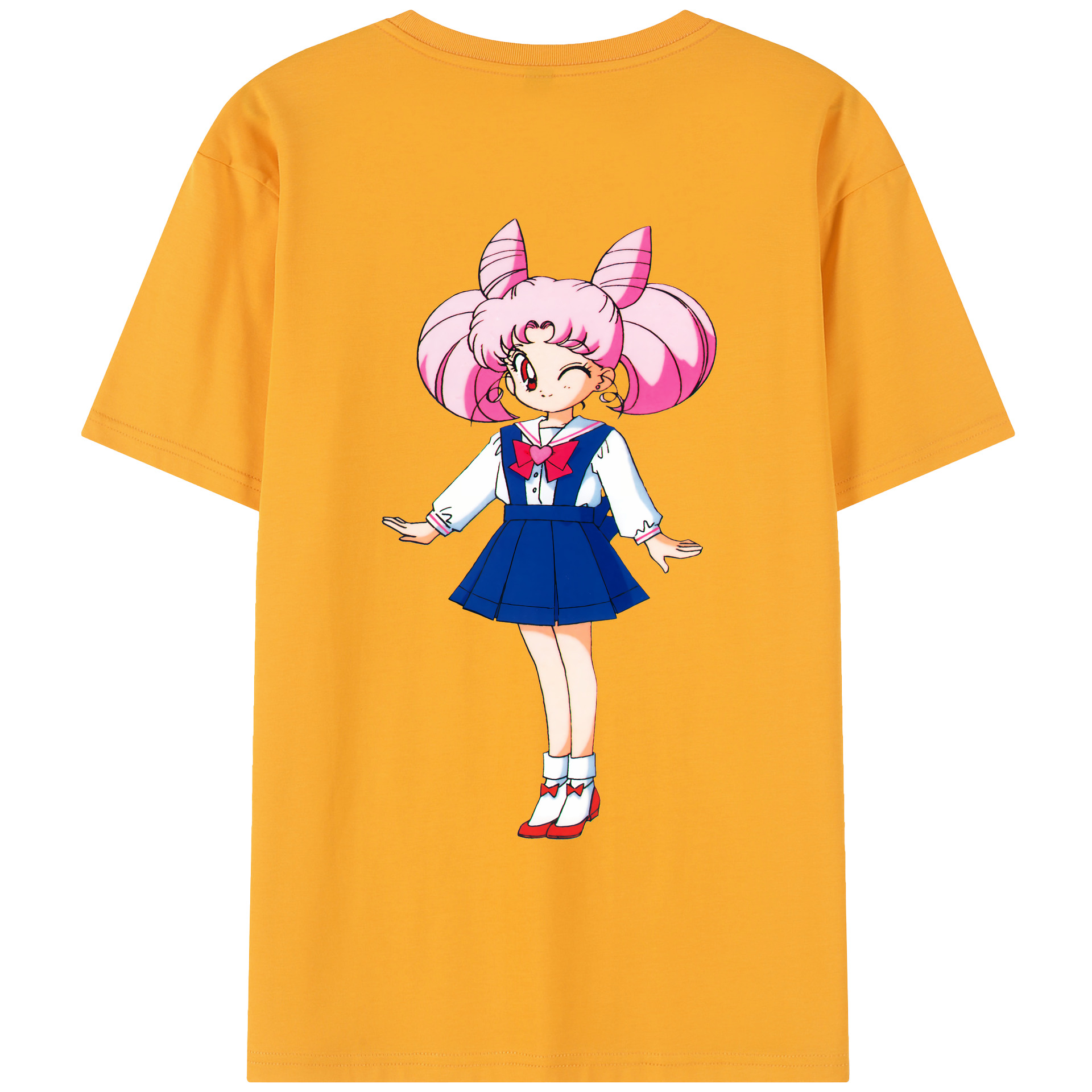 （画像用） 美少女戦士セーラームーン ちびうさ Sailor Moon Chibiusa Tsukino Usagi Small Lady Serenity レディース半袖Tシャツ(バックプリント)