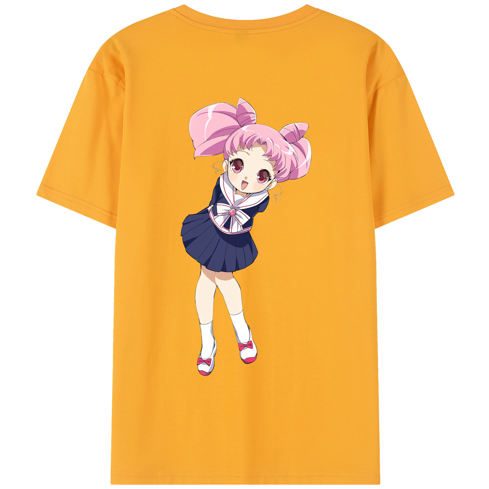 （画像用） 美少女戦士セーラームーン ちびうさ Sailor Moon Chibiusa Tsukino Usagi Small Lady Serenity レディース半袖Tシャツ(バックプリント)