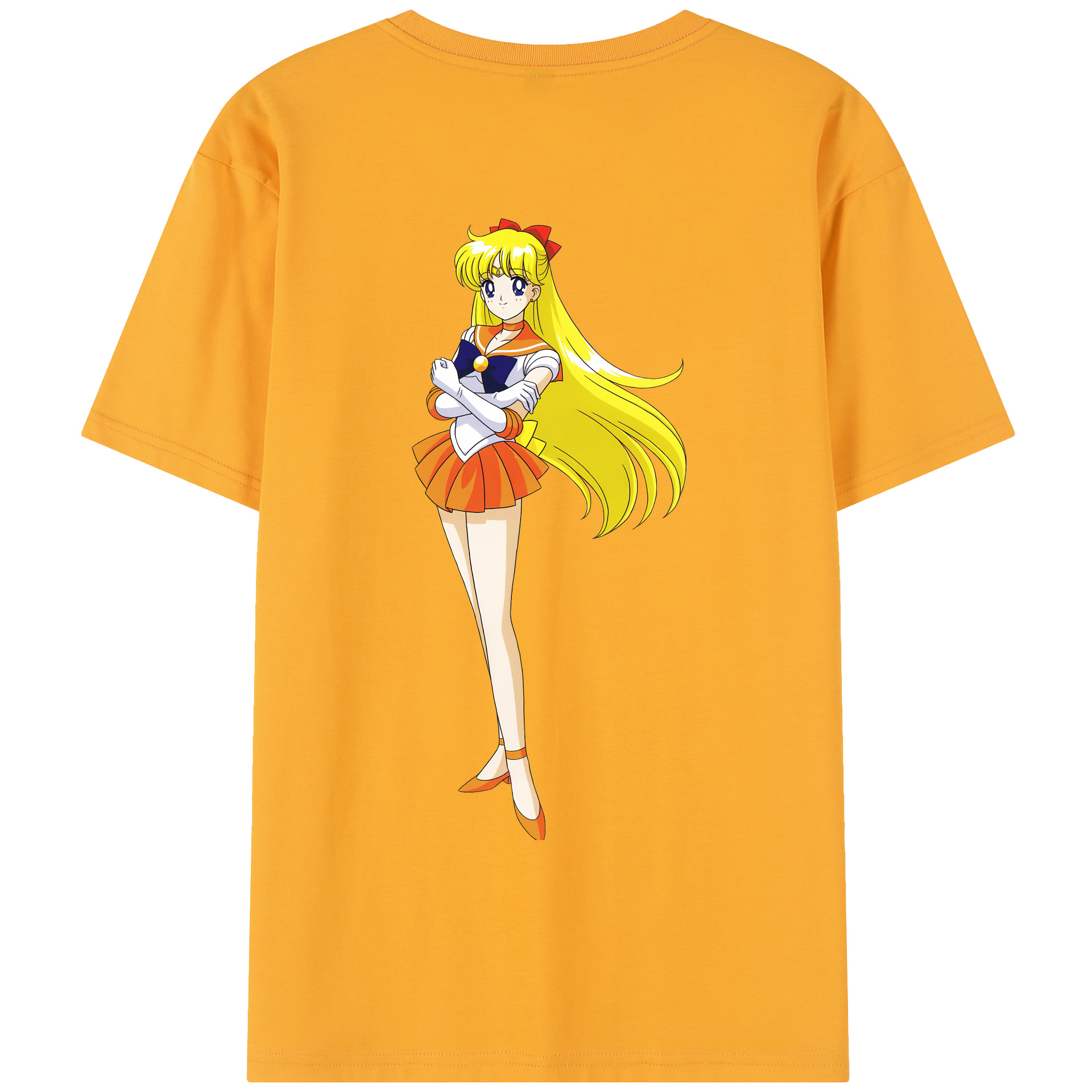（画像用） 美少女戦士セーラームーン 愛野 美奈子 あいの みなこ Sailor Moon Aino Minako レディース半袖Tシャツ(バックプリント)