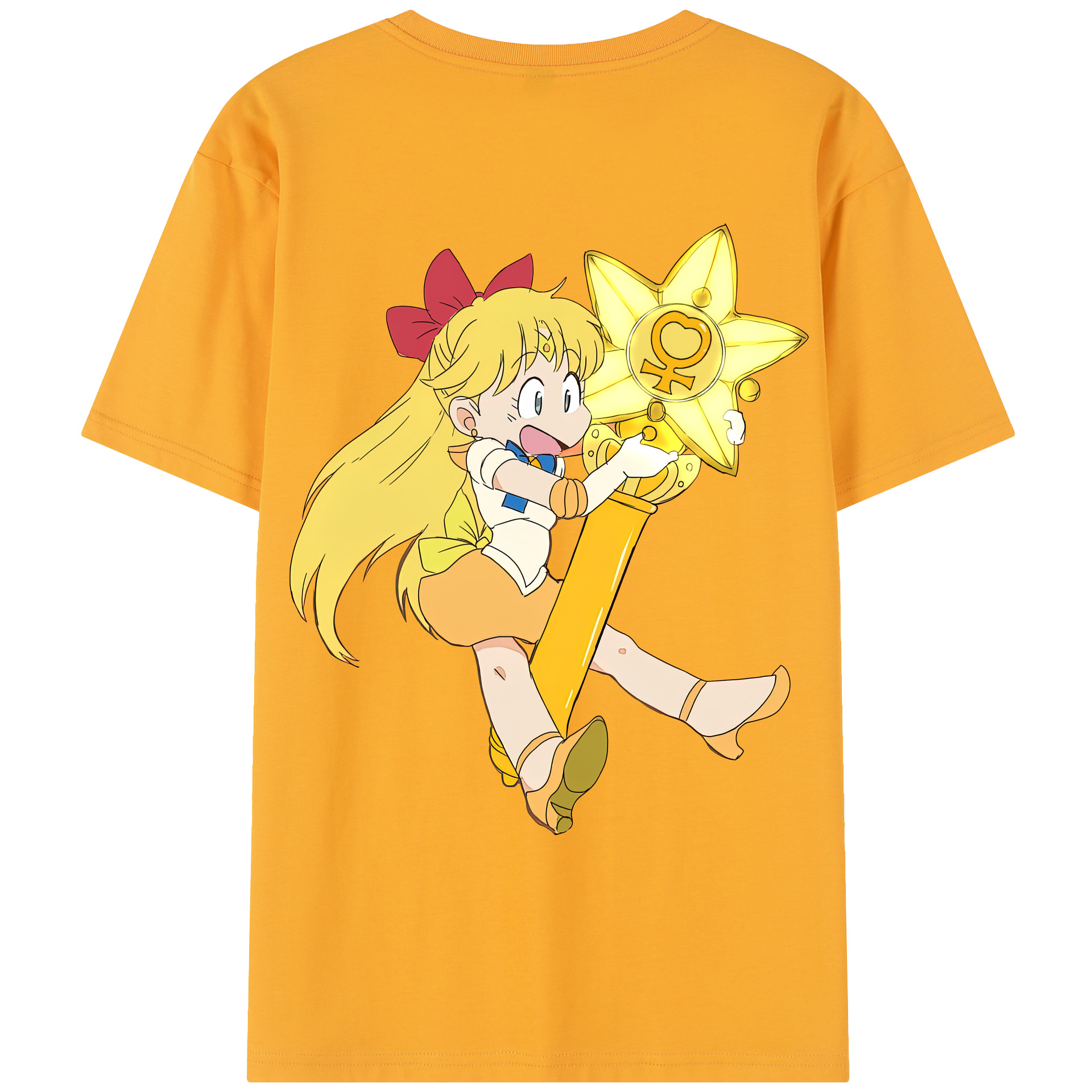 （画像用） 美少女戦士セーラームーン 愛野 美奈子 あいの みなこ Sailor Moon Aino Minako レディース半袖Tシャツ(バックプリント)