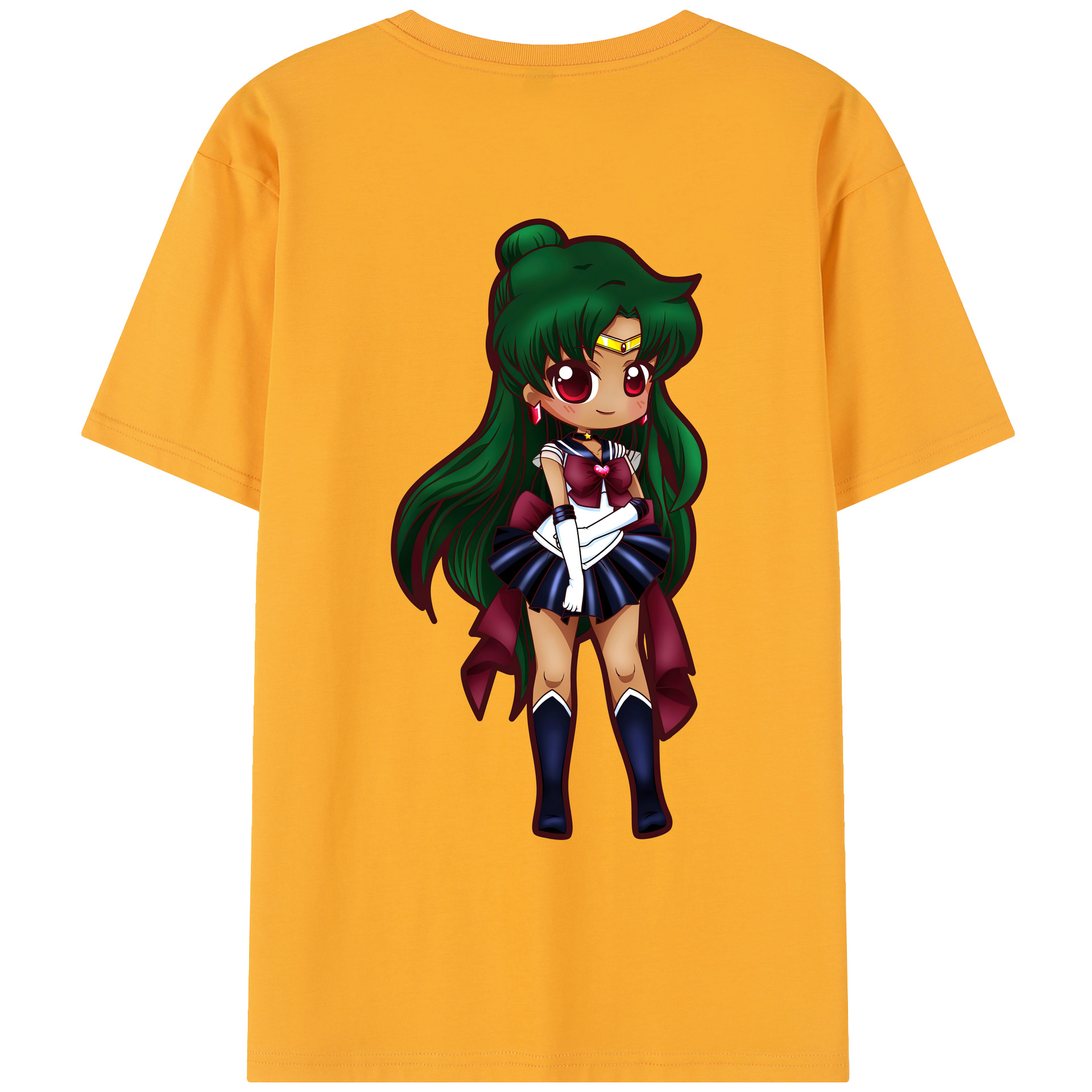 （画像用） 美少女戦士セーラームーン 冥王せつな Sailor Moon Meiou Setsuna レディース半袖Tシャツ(バックプリント)