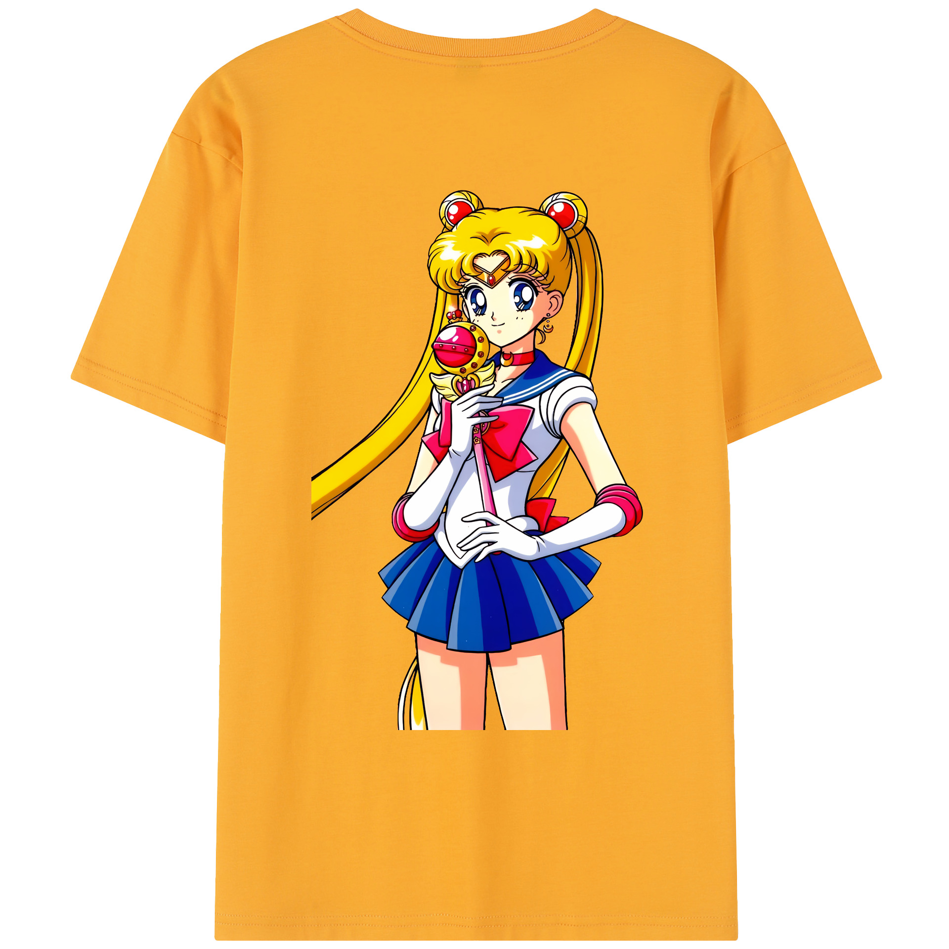 （画像用） 美少女戦士セーラームーン 月野 うさぎ つきの うさぎ Sailor Moon Tsukino Usagi レディース半袖Tシャツ(バックプリント)