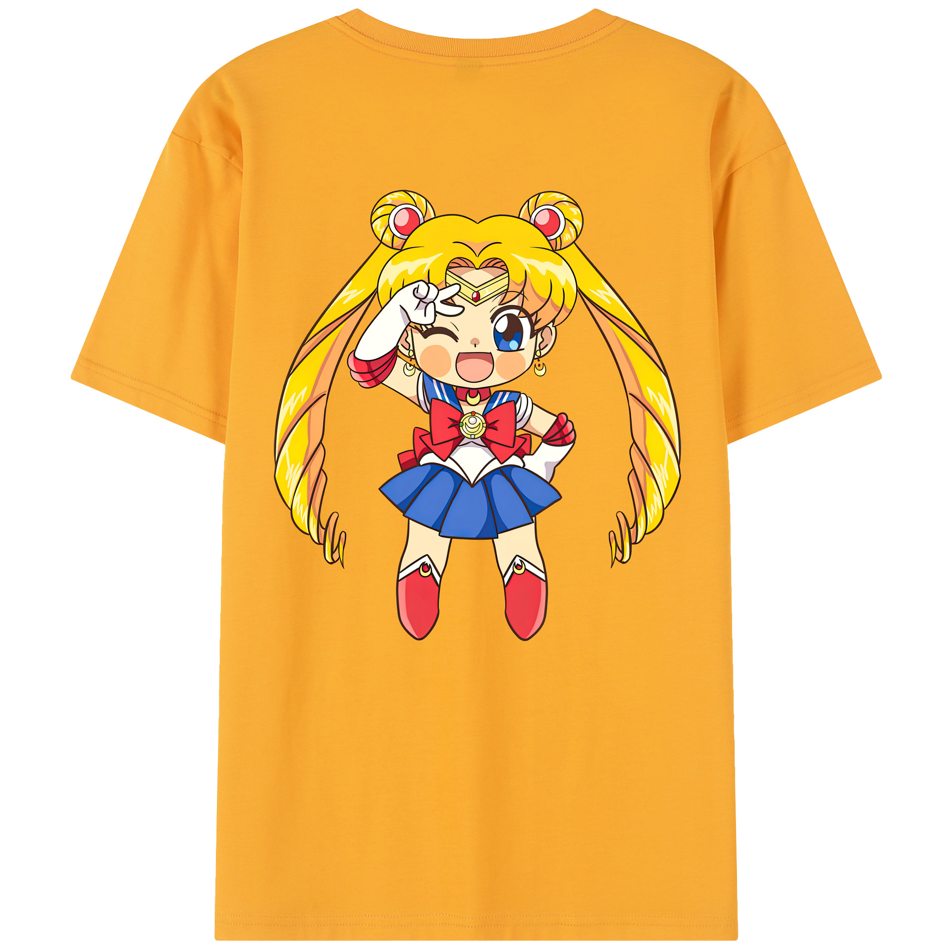 （画像用） 美少女戦士セーラームーン 月野 うさぎ つきの うさぎ Sailor Moon Tsukino Usagi レディース半袖Tシャツ(バックプリント)