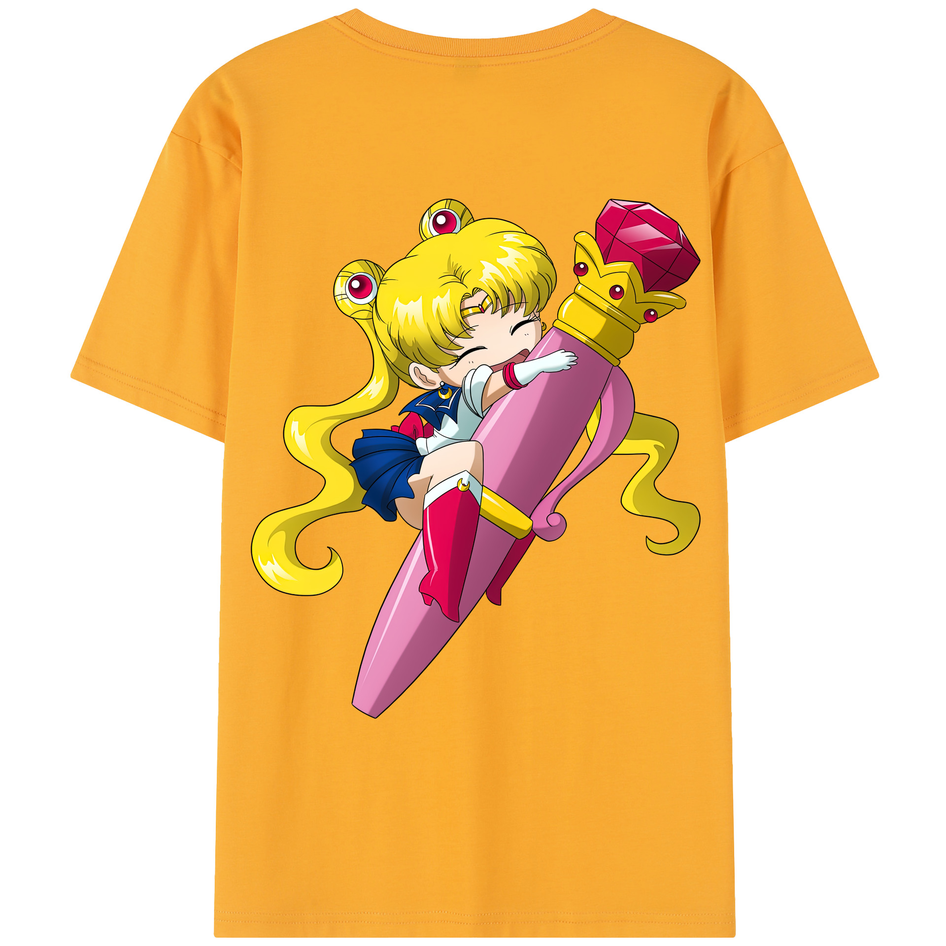 （画像用） 美少女戦士セーラームーン 月野 うさぎ つきの うさぎ Sailor Moon Tsukino Usagi レディース半袖Tシャツ(バックプリント)