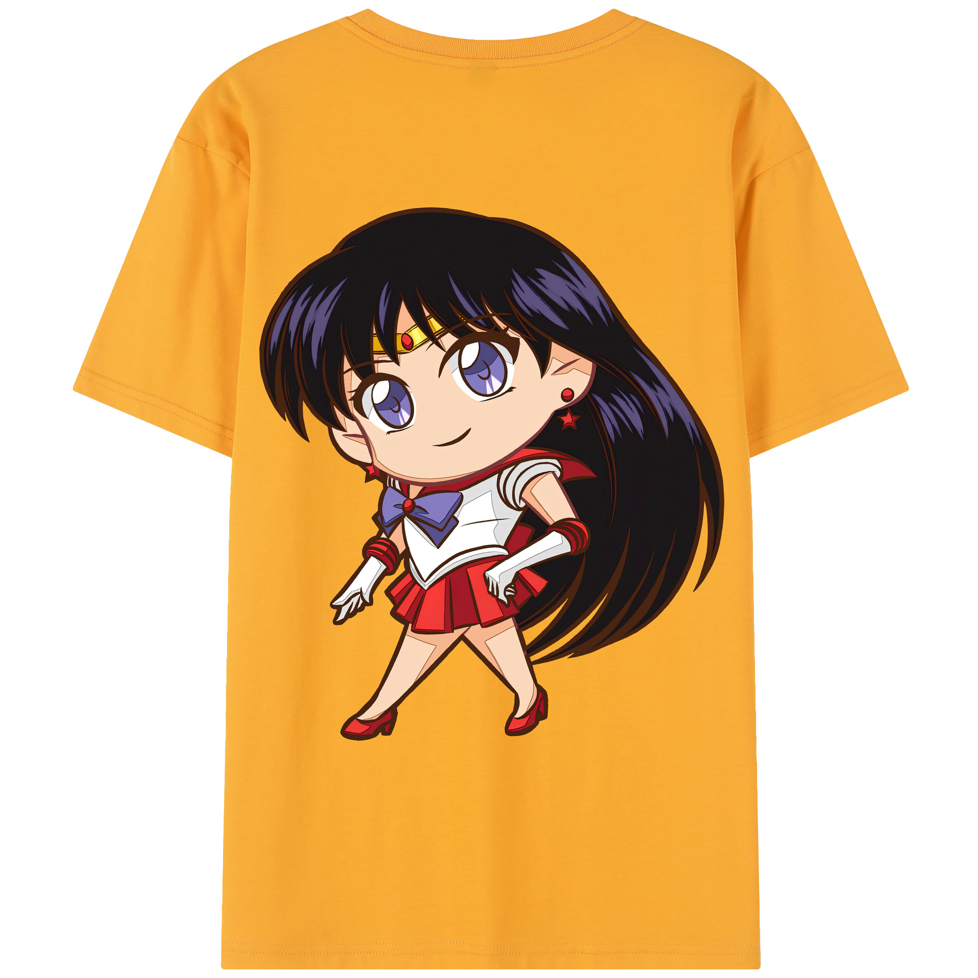 （画像用） 美少女戦士セーラームーン 火野レイ ひの レイ Sailor Moon Hino Rei （セーラーマーズ,Sailor Mars） レディース半袖Tシャツ(バックプリント)