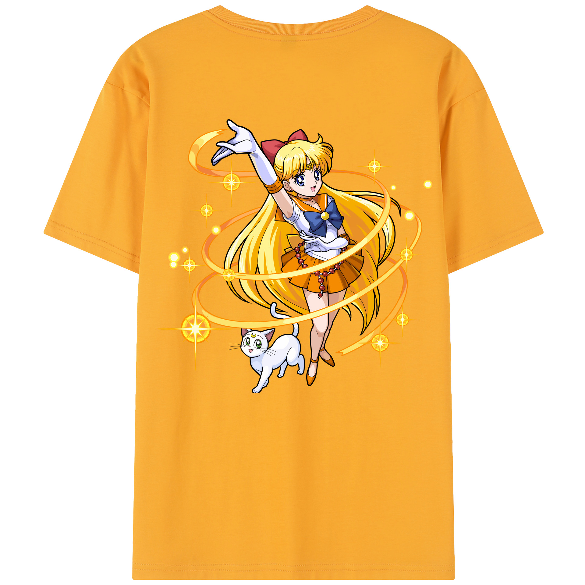 （画像用） 美少女戦士セーラームーン 愛野 美奈子 あいの みなこ Sailor Moon Aino Minako レディース半袖Tシャツ(バックプリント)