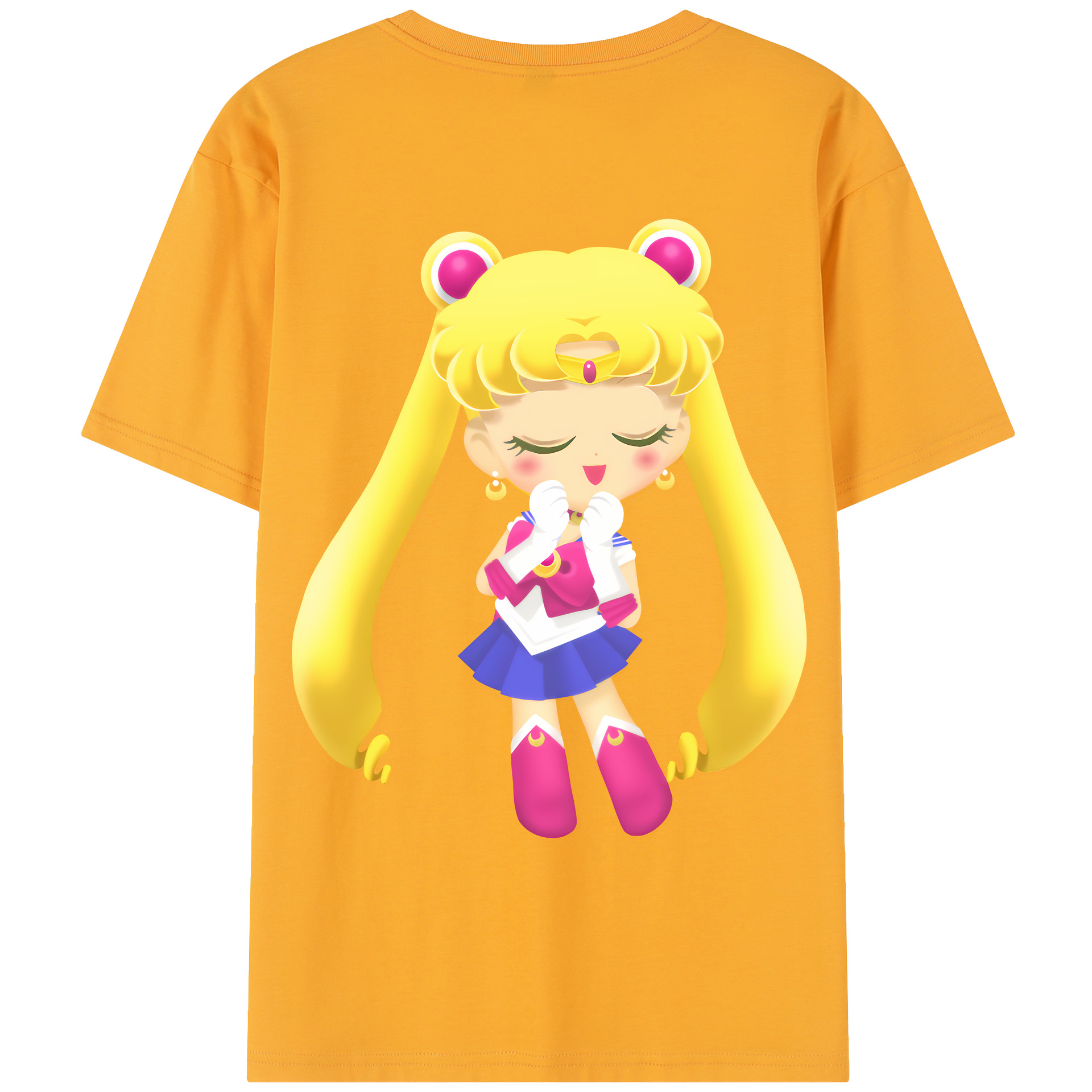 （画像用） 美少女戦士セーラームーン 月野 うさぎ つきの うさぎ Sailor Moon Tsukino Usagi レディース半袖Tシャツ(バックプリント)