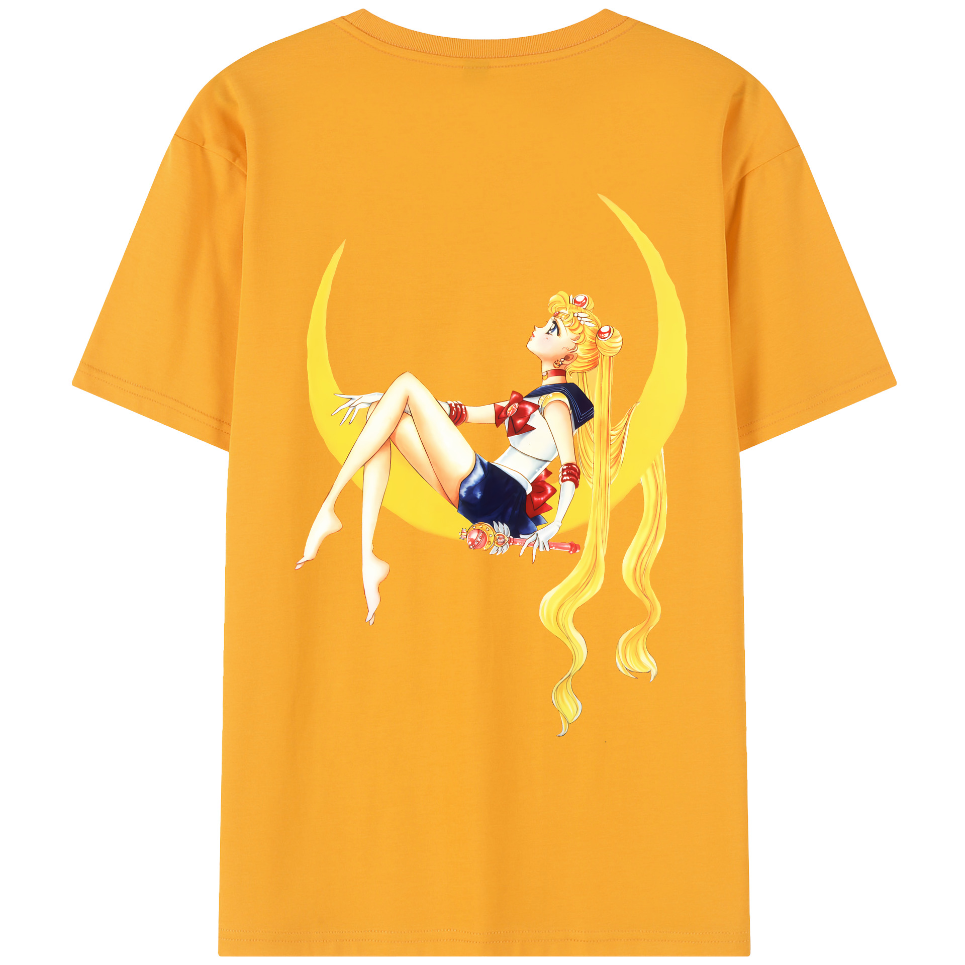 （画像用） 美少女戦士セーラームーン 月野 うさぎ つきの うさぎ Sailor Moon Tsukino Usagi レディース半袖Tシャツ(バックプリント)