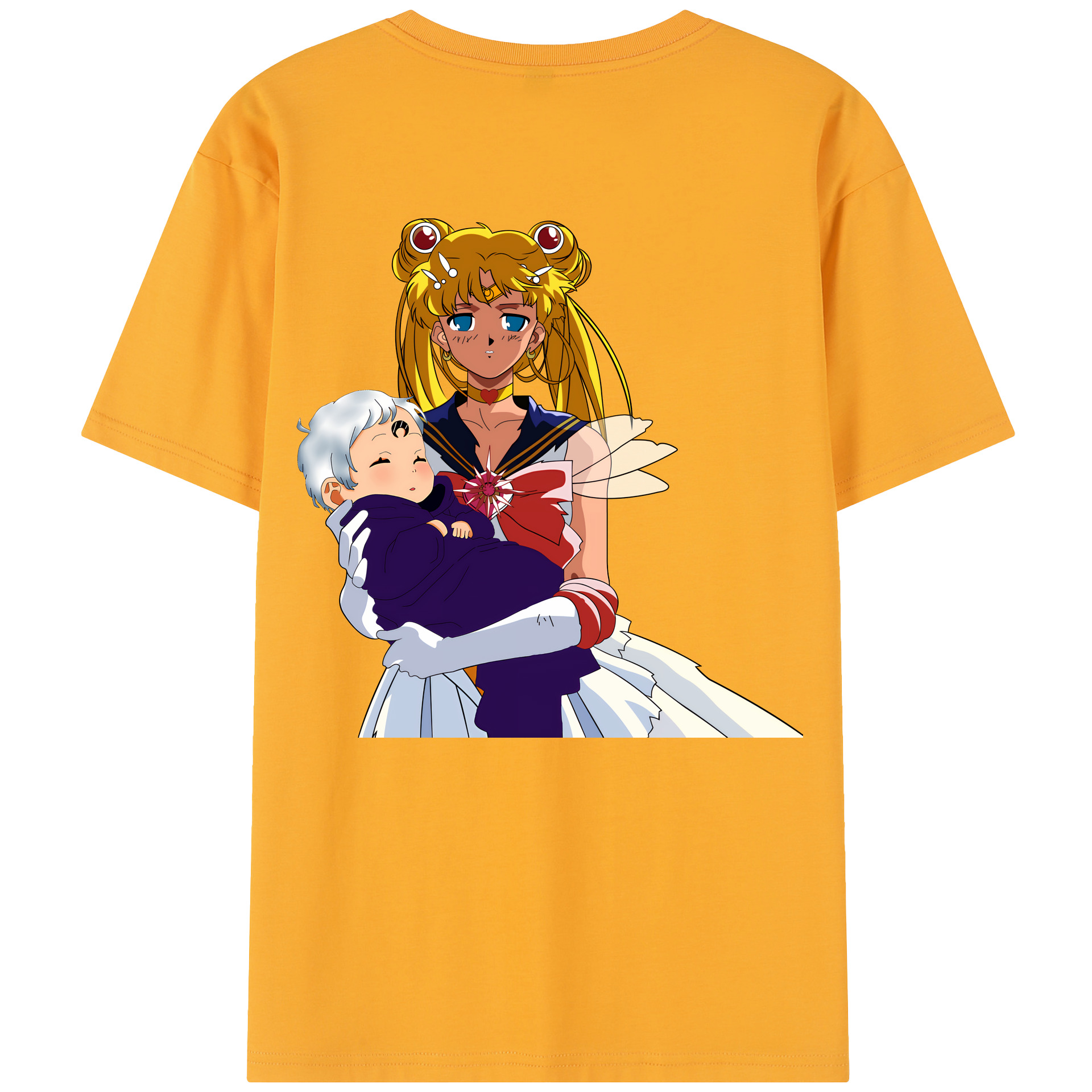 （画像用） 美少女戦士セーラームーン 月野 うさぎ つきの うさぎ Sailor Moon Tsukino Usagi レディース半袖Tシャツ(バックプリント)
