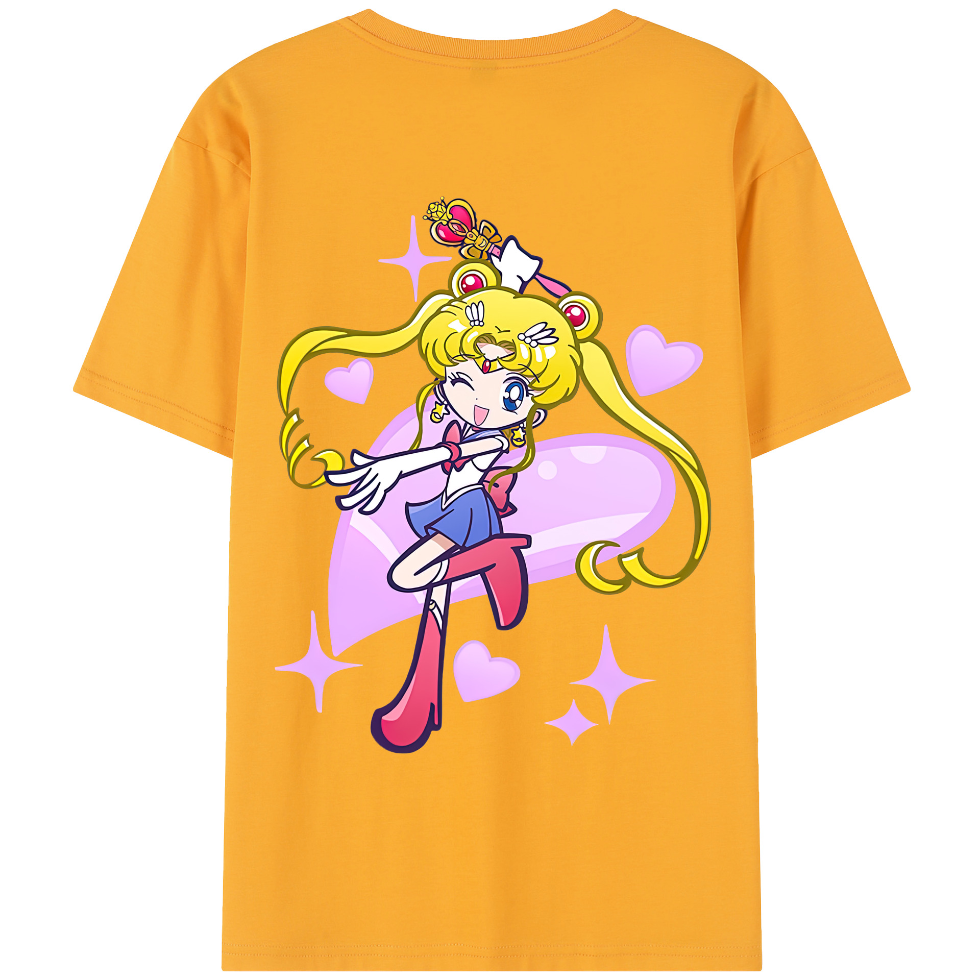 （画像用） 美少女戦士セーラームーン 月野 うさぎ つきの うさぎ Sailor Moon Tsukino Usagi レディース半袖Tシャツ(バックプリント)