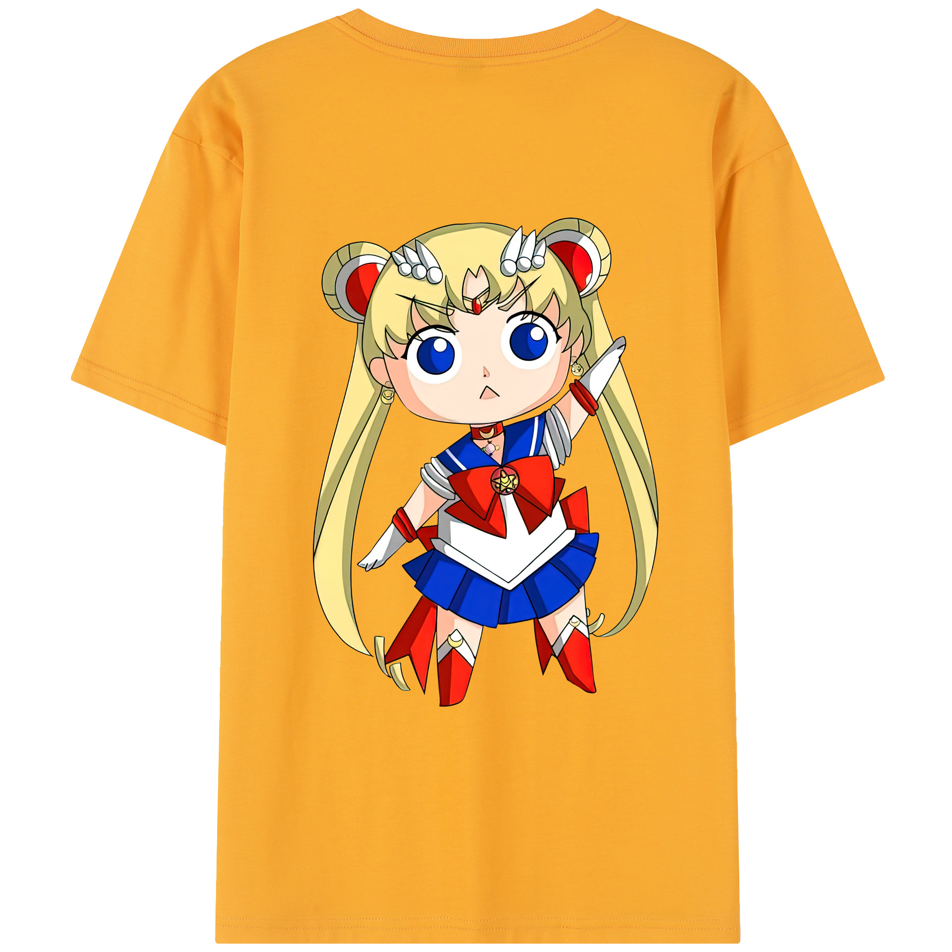 （画像用） 美少女戦士セーラームーン 月野 うさぎ つきの うさぎ Sailor Moon Tsukino Usagi レディース半袖Tシャツ(バックプリント)