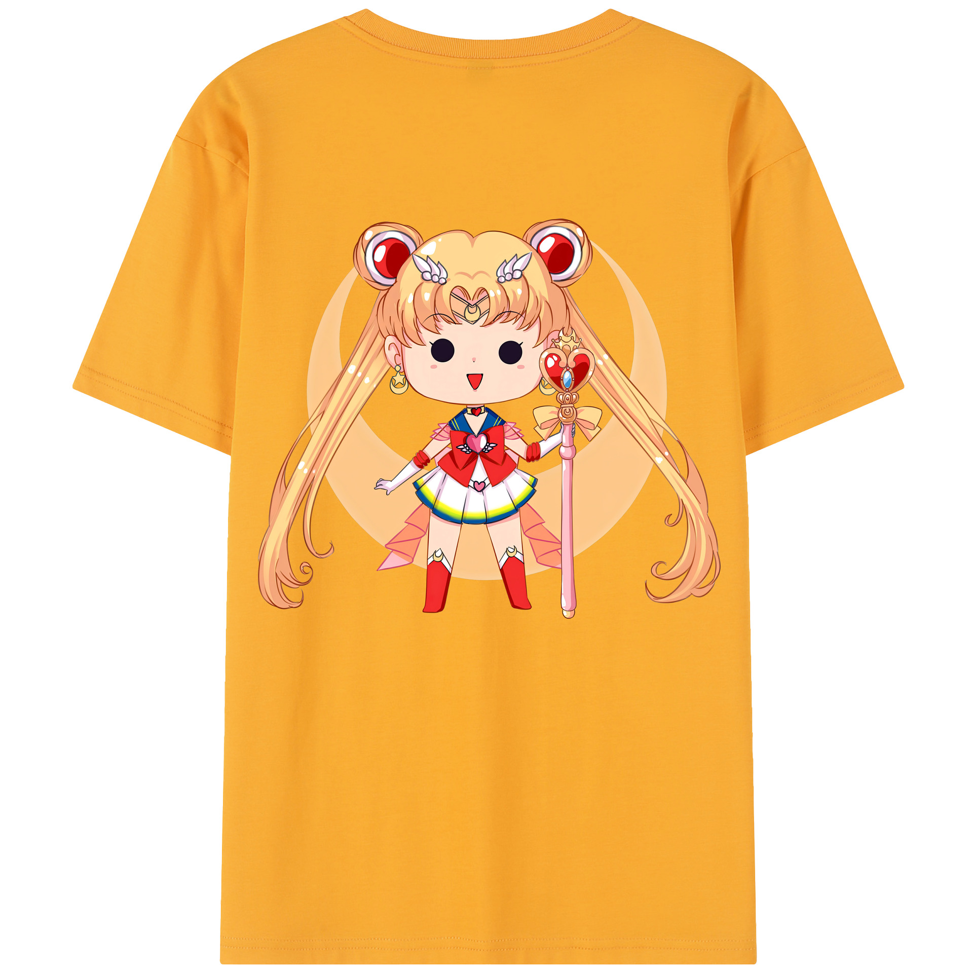 （画像用） 美少女戦士セーラームーン 月野 うさぎ つきの うさぎ Sailor Moon Tsukino Usagi レディース半袖Tシャツ(バックプリント)