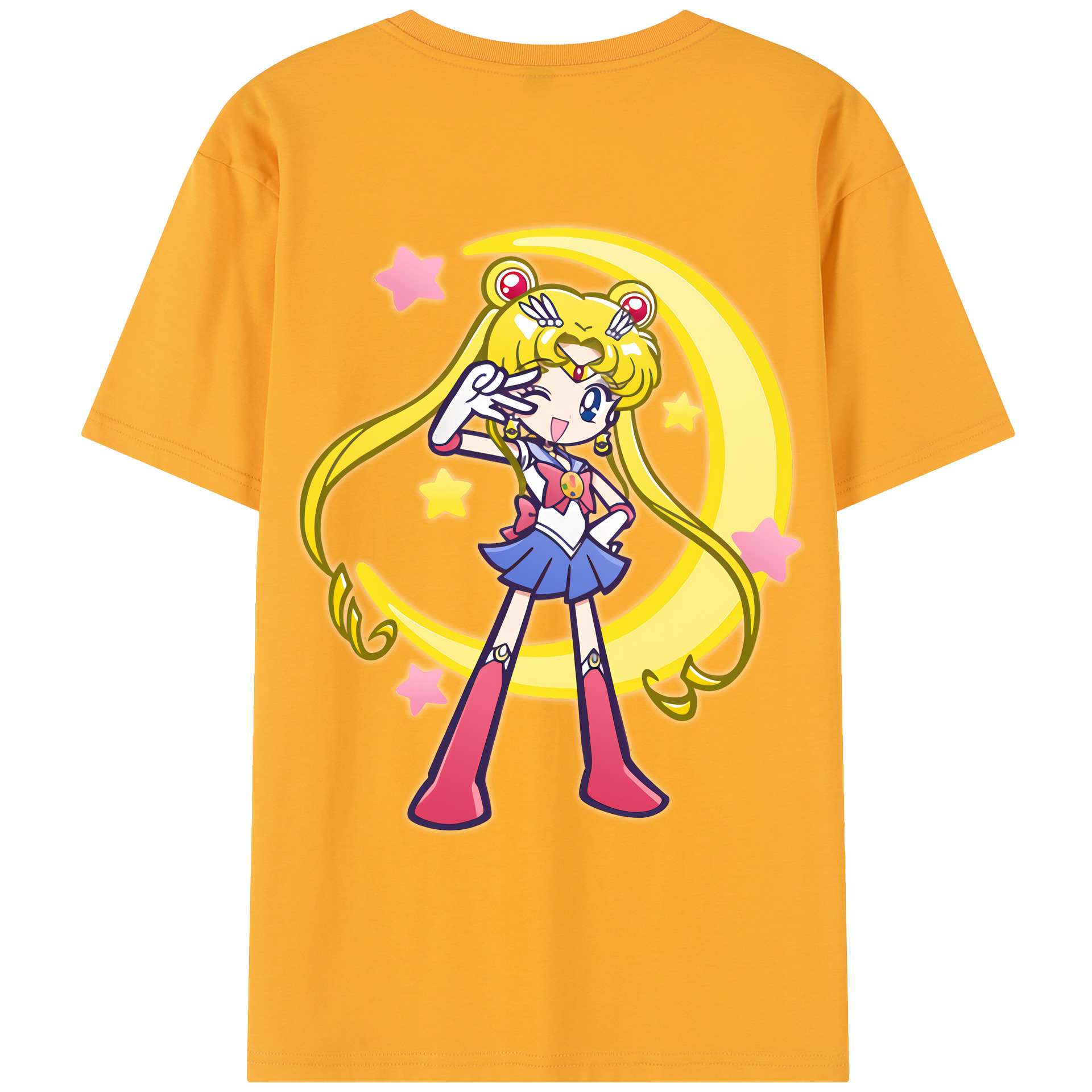 （画像用） 美少女戦士セーラームーン 月野 うさぎ つきの うさぎ Sailor Moon Tsukino Usagi レディース半袖Tシャツ(バックプリント)