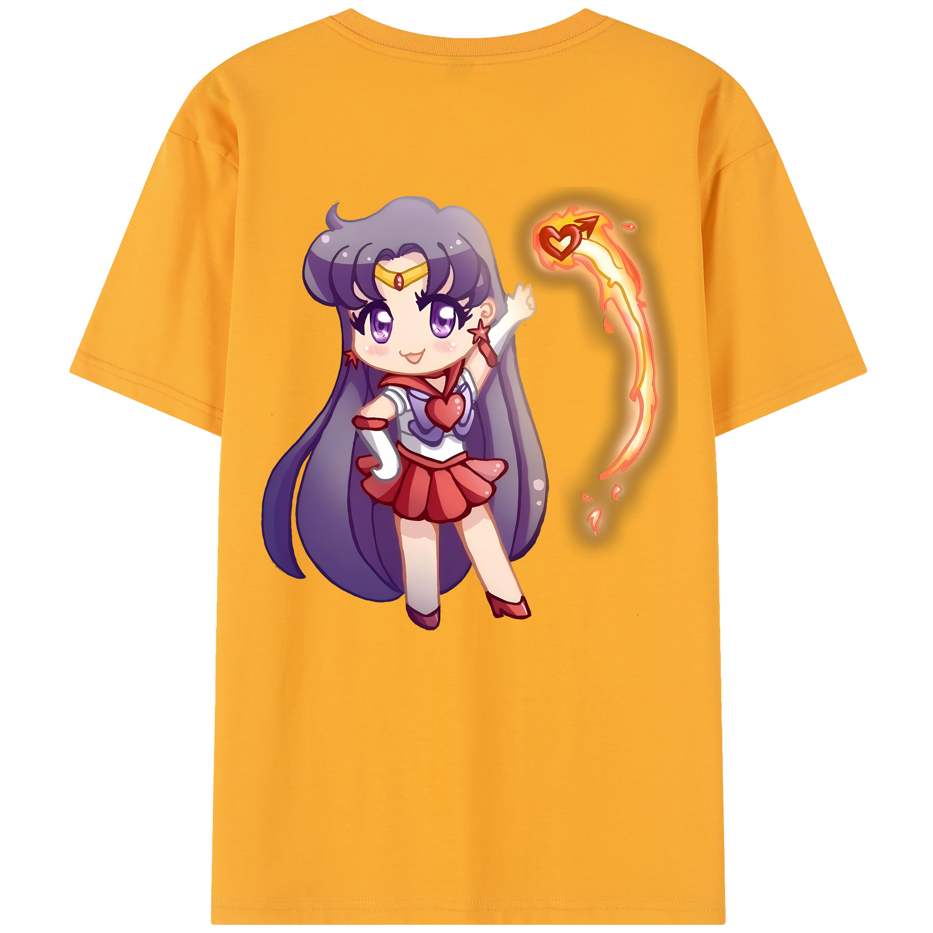 （画像用） 美少女戦士セーラームーン 火野レイ ひの レイ Sailor Moon Hino Rei （セーラーマーズ,Sailor Mars） レディース半袖Tシャツ(バックプリント)