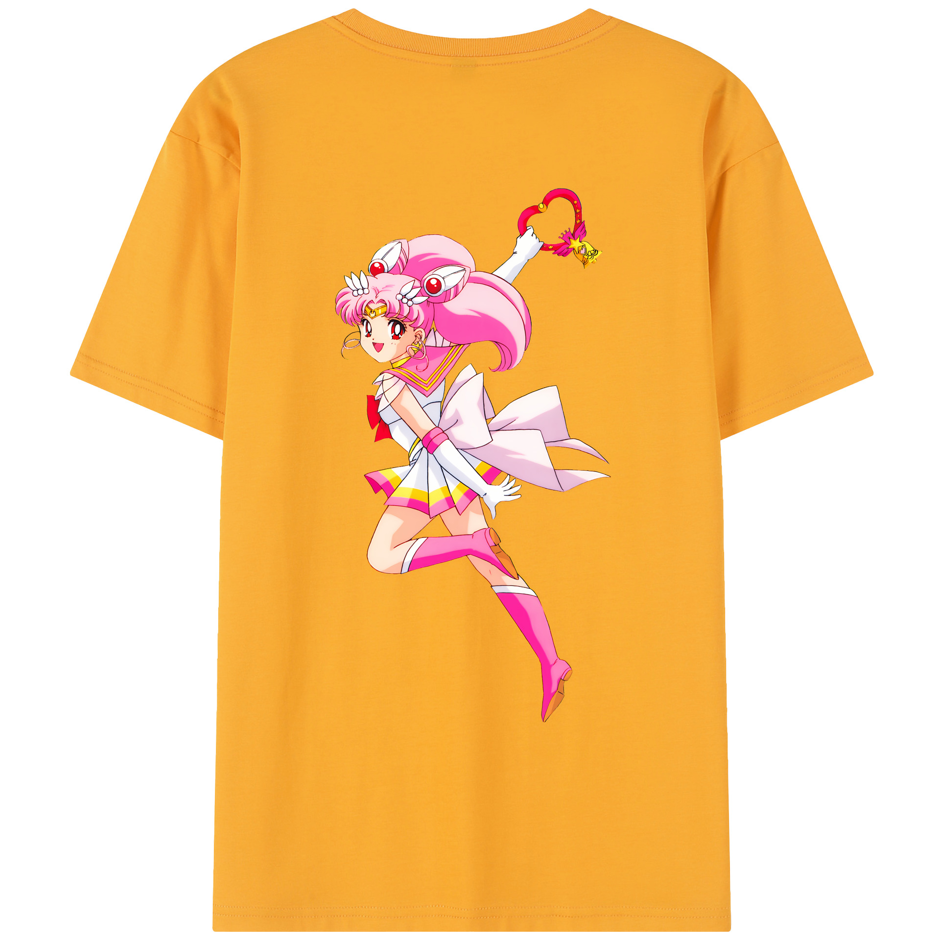 （画像用） 美少女戦士セーラームーン ちびうさ Sailor Moon Chibiusa Tsukino Usagi Small Lady Serenity レディース半袖Tシャツ(バックプリント)