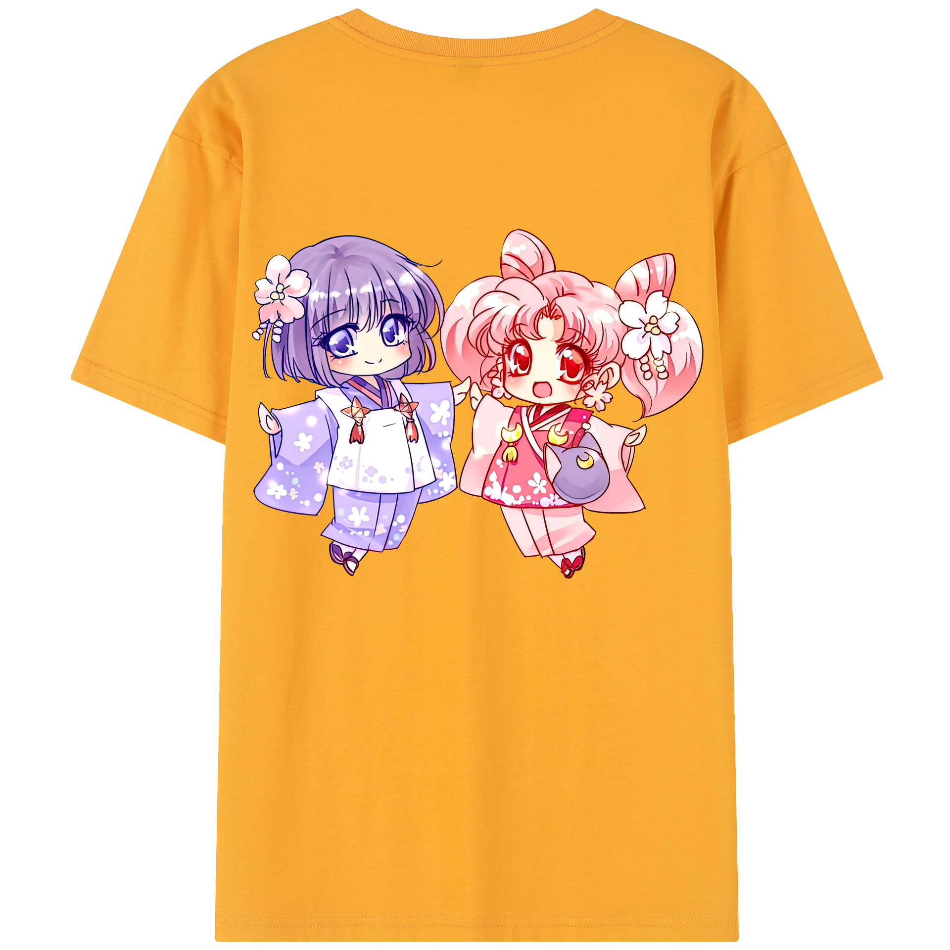 （画像用） 美少女戦士セーラームーン ちびうさ Sailor Moon Chibiusa Tsukino Usagi Small Lady Serenity レディース半袖Tシャツ(バックプリント)