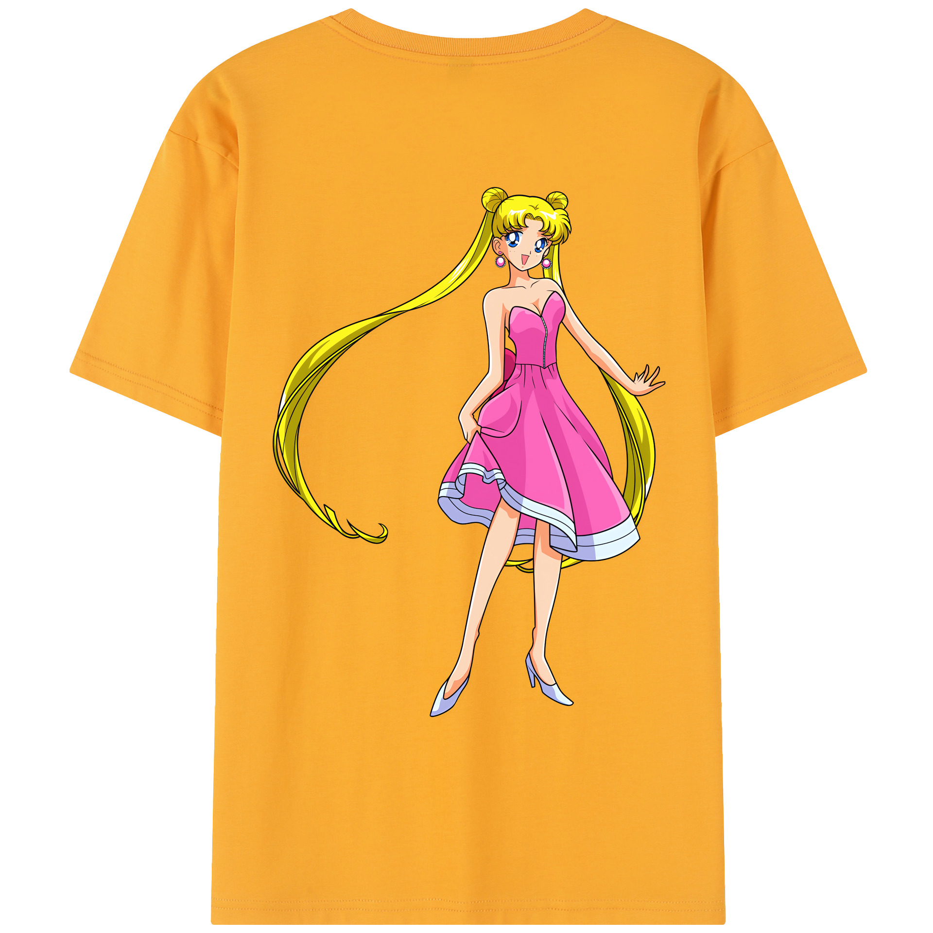 （画像用） 美少女戦士セーラームーン 愛野 美奈子 あいの みなこ Sailor Moon Aino Minako レディース半袖Tシャツ(バックプリント)