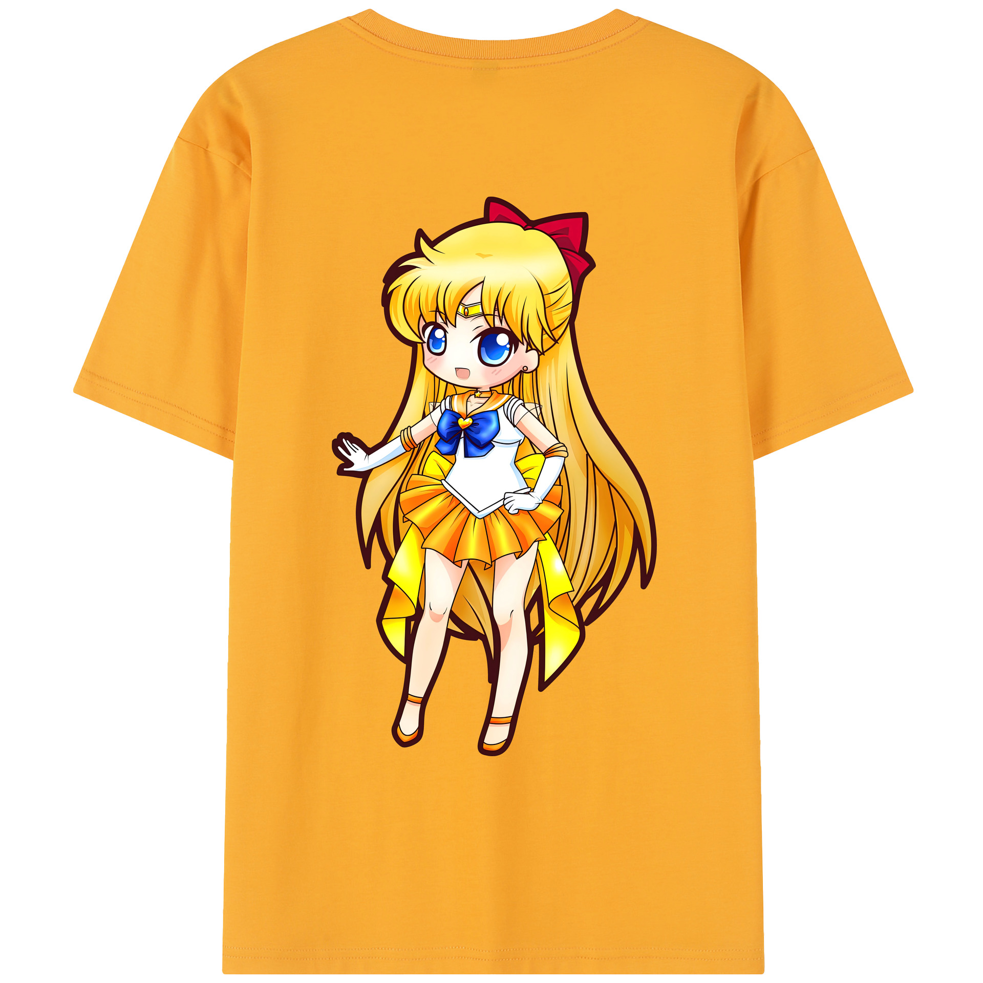 （画像用） 美少女戦士セーラームーン 愛野 美奈子 あいの みなこ Sailor Moon Aino Minako レディース半袖Tシャツ(バックプリント)