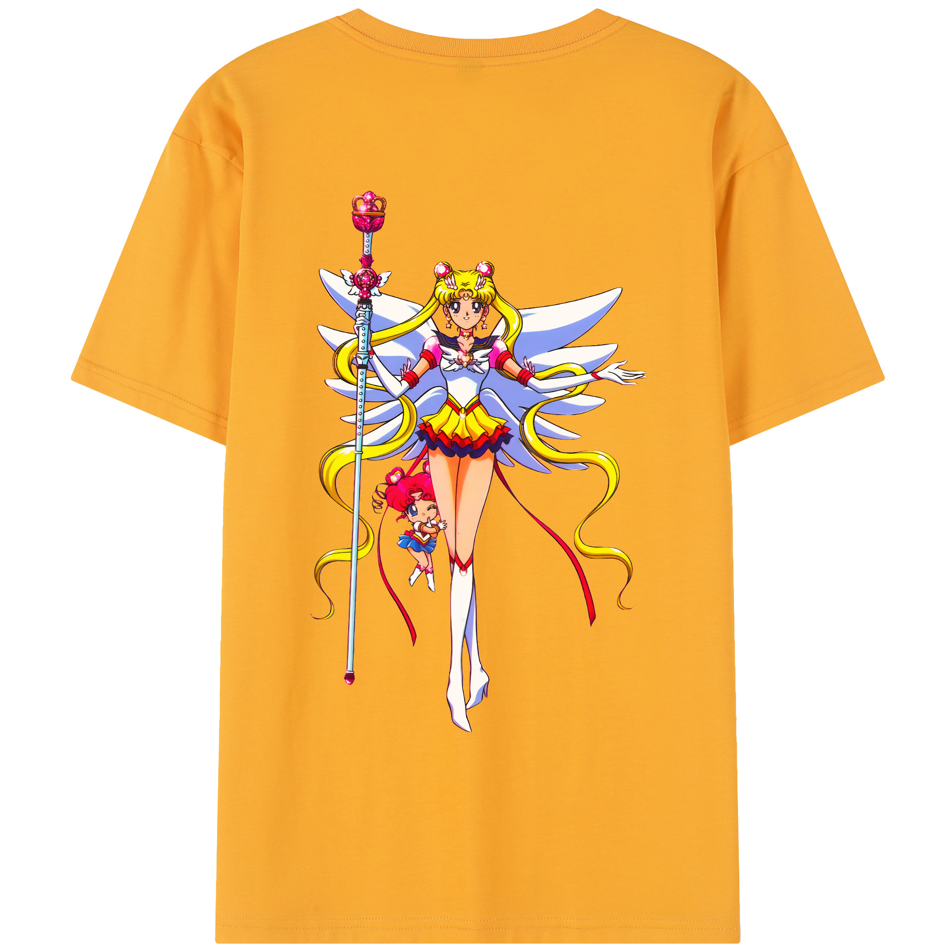 （画像用） 美少女戦士セーラームーン 月野 うさぎ つきの うさぎ Sailor Moon Tsukino Usagi レディース半袖Tシャツ(バックプリント)