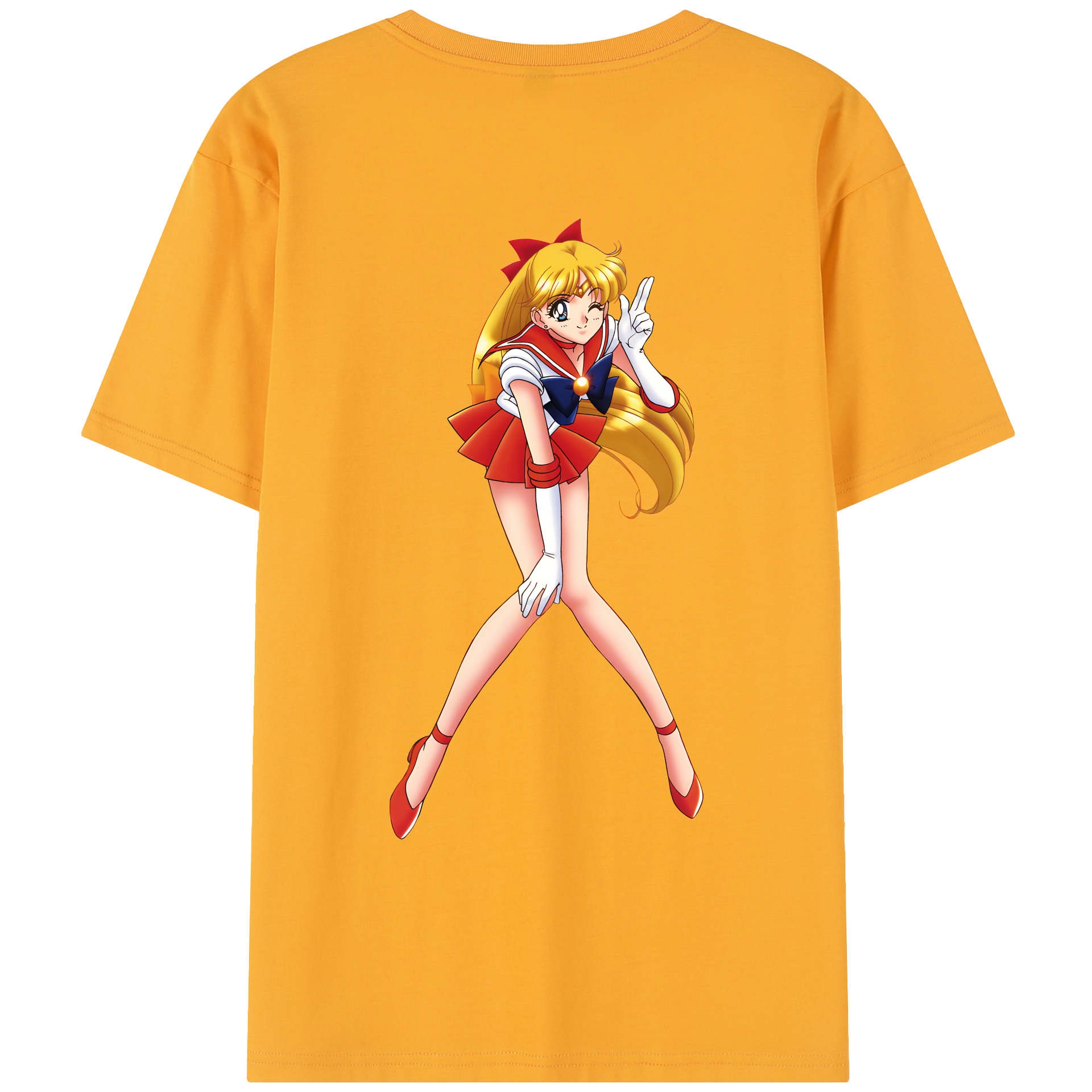 （画像用） 美少女戦士セーラームーン 愛野 美奈子 あいの みなこ Sailor Moon Aino Minako レディース半袖Tシャツ(バックプリント)