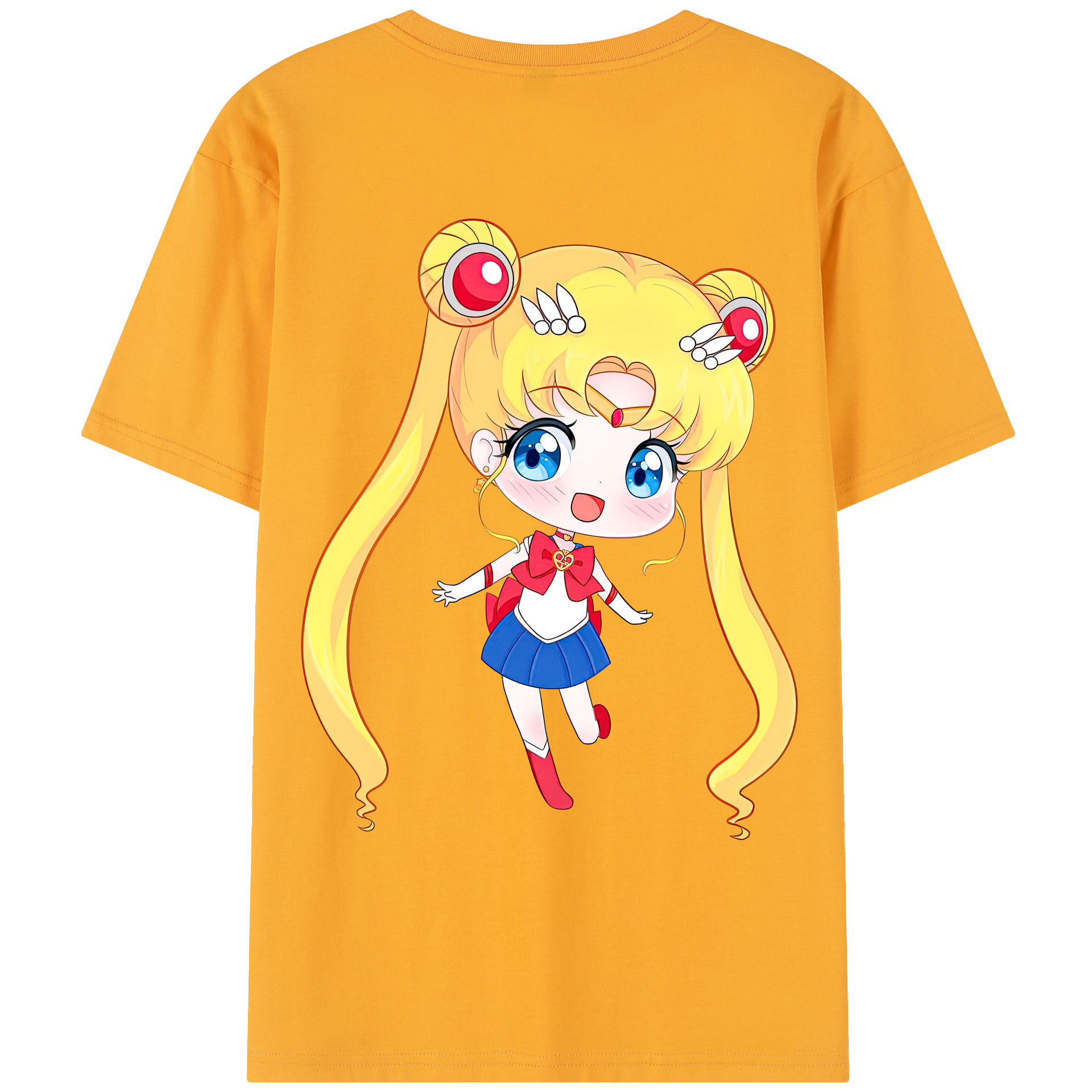 （画像用） 美少女戦士セーラームーン 月野 うさぎ つきの うさぎ Sailor Moon Tsukino Usagi レディース半袖Tシャツ(バックプリント)