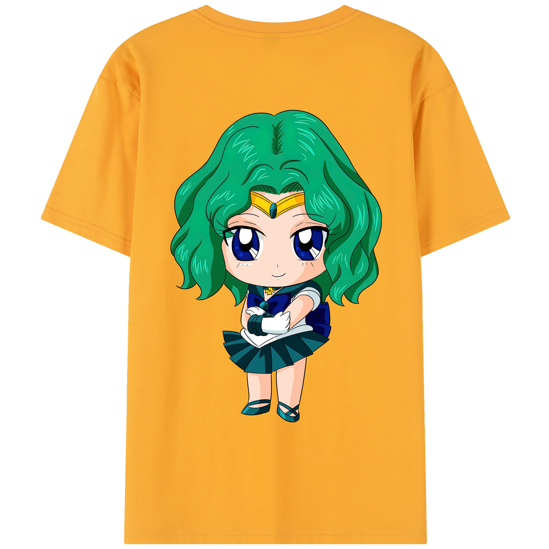 （画像用） 美少女戦士セーラームーン 海王 みちる（かいおう みちる） Sailor Moon Kaiou Michiru レディース半袖Tシャツ(バックプリント)