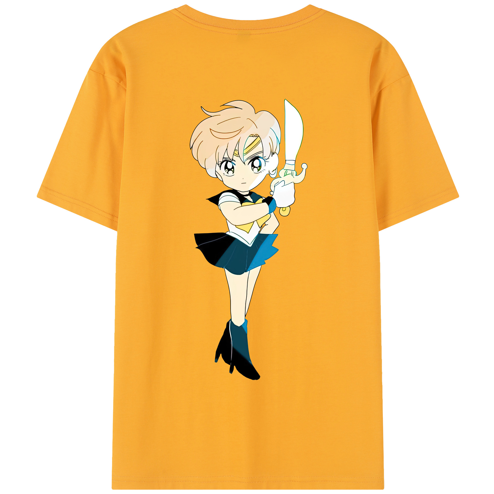 （画像用） 美少女戦士セーラームーン 天王はるか Sailor Moon Tenoh Haruka レディース半袖Tシャツ(バックプリント)