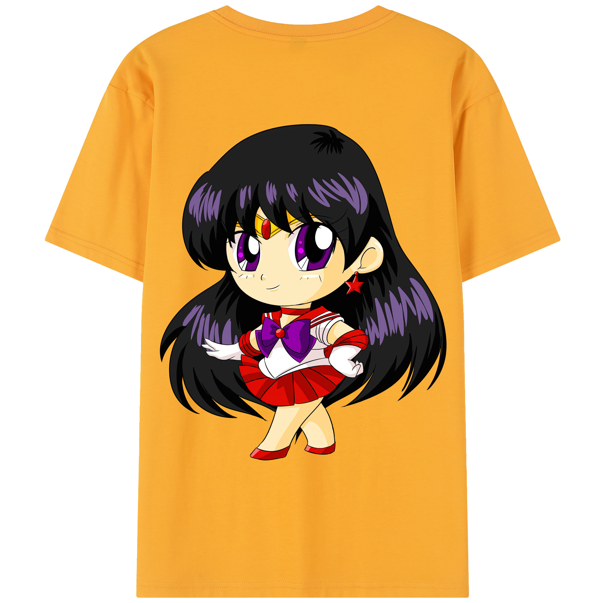 （画像用） 美少女戦士セーラームーン 火野レイ ひの レイ Sailor Moon Hino Rei （セーラーマーズ,Sailor Mars） レディース半袖Tシャツ(バックプリント)