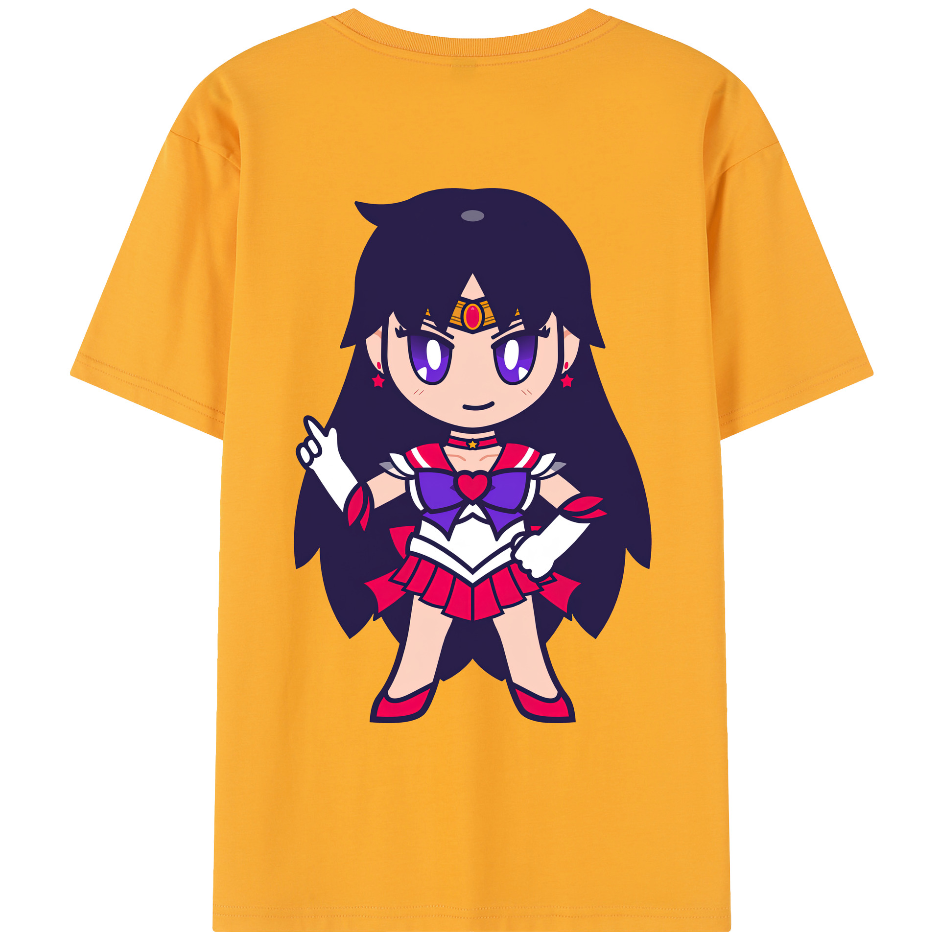 （画像用） 美少女戦士セーラームーン 火野レイ ひの レイ Sailor Moon Hino Rei （セーラーマーズ,Sailor Mars） レディース半袖Tシャツ(バックプリント)