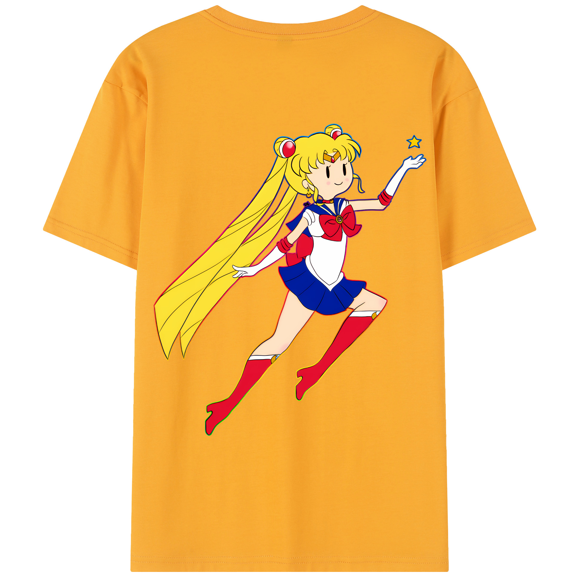 （画像用） 美少女戦士セーラームーン 月野 うさぎ つきの うさぎ Sailor Moon Tsukino Usagi レディース半袖Tシャツ(バックプリント)