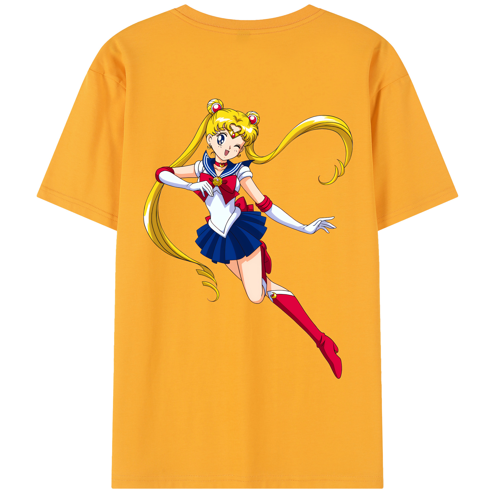 （画像用） 美少女戦士セーラームーン 月野 うさぎ つきの うさぎ Sailor Moon Tsukino Usagi レディース半袖Tシャツ(バックプリント)