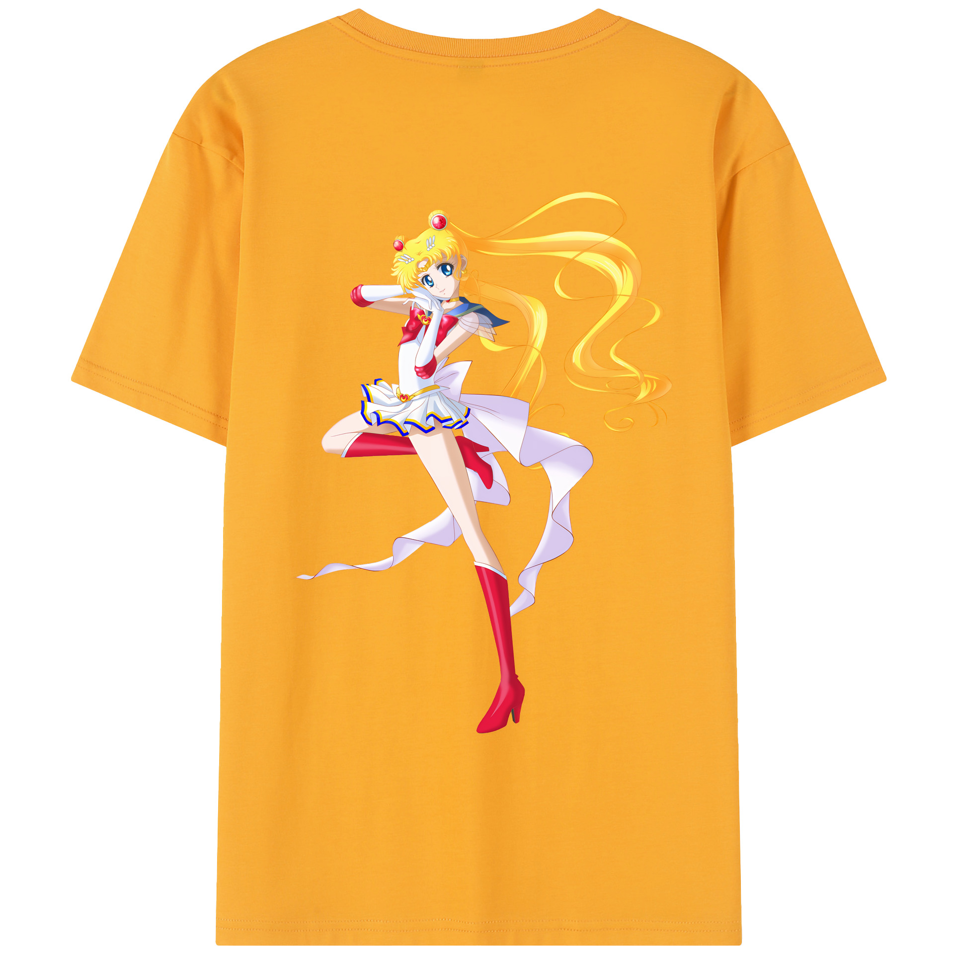 （画像用） 美少女戦士セーラームーン 月野 うさぎ つきの うさぎ Sailor Moon Tsukino Usagi レディース半袖Tシャツ(バックプリント)