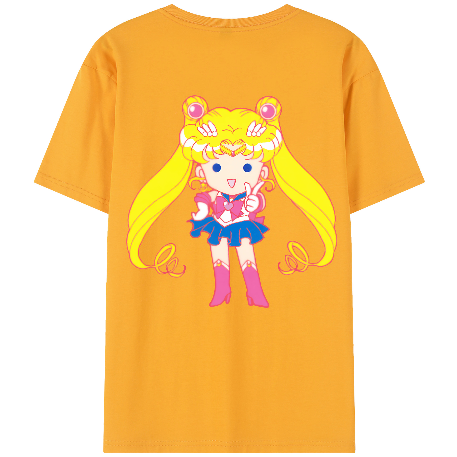 （画像用） 美少女戦士セーラームーン 月野 うさぎ つきの うさぎ Sailor Moon Tsukino Usagi レディース半袖Tシャツ(バックプリント)