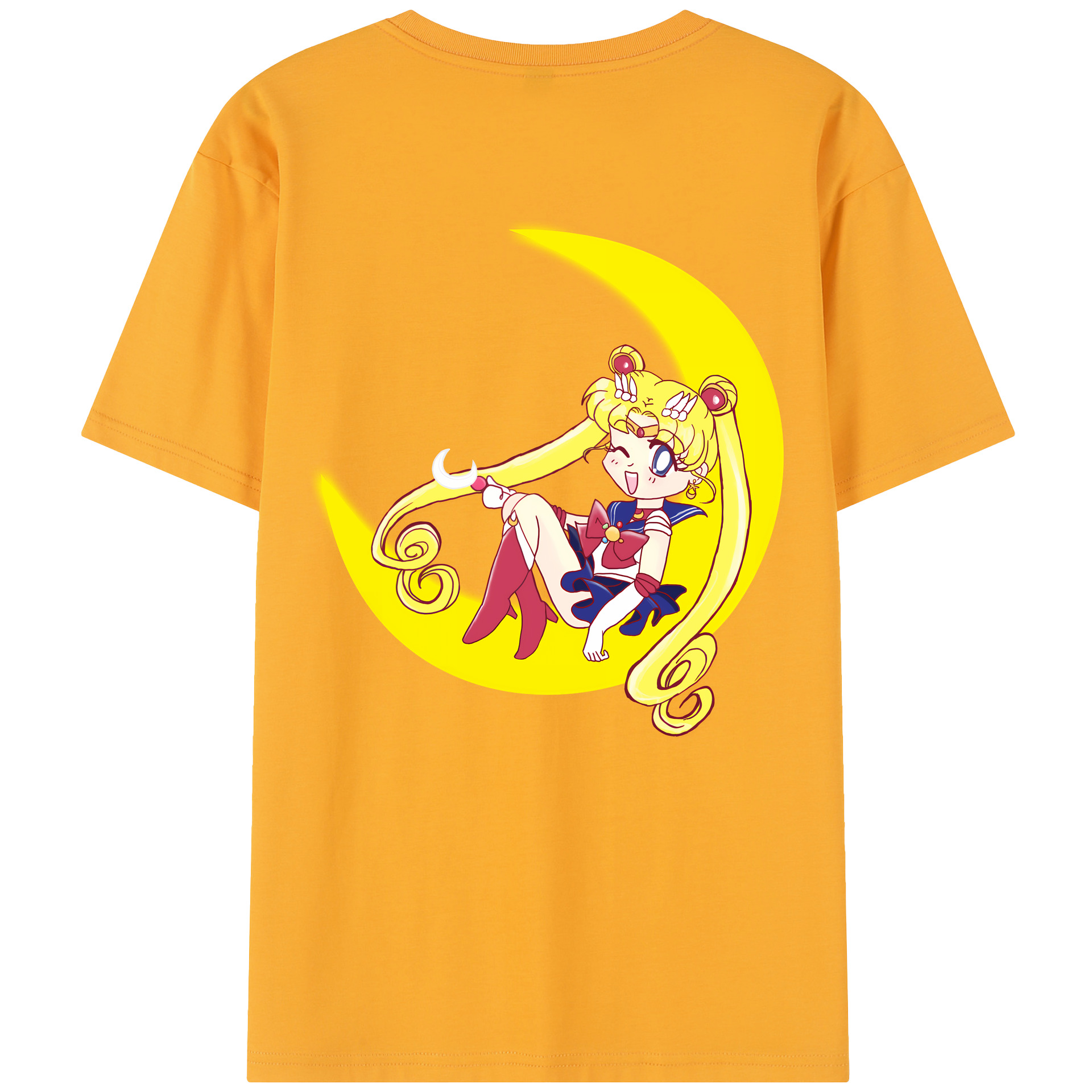 （画像用） 美少女戦士セーラームーン 月野 うさぎ つきの うさぎ Sailor Moon Tsukino Usagi レディース半袖Tシャツ(バックプリント)