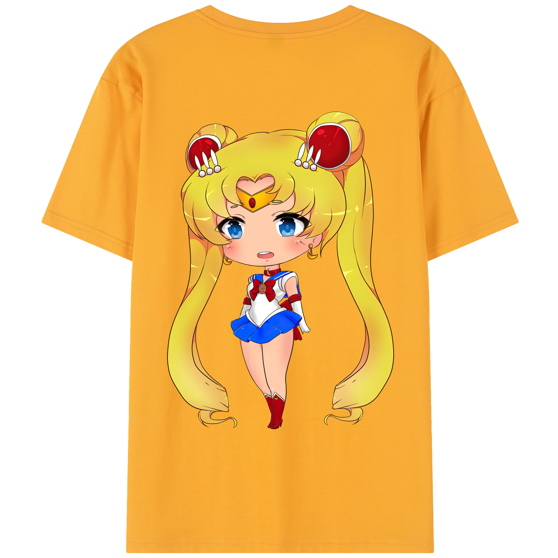 （画像用） 美少女戦士セーラームーン 月野 うさぎ つきの うさぎ Sailor Moon Tsukino Usagi レディース半袖Tシャツ(バックプリント)